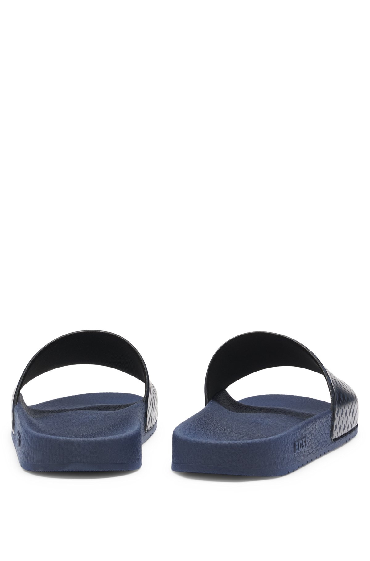 ITALIAN-MADE SLIDES WITH MONOGRAM STRAP - 5