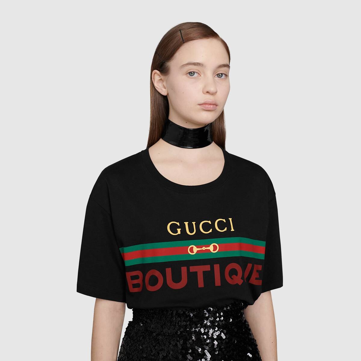 Men's Gucci Boutique print oversize T-shirt - 8