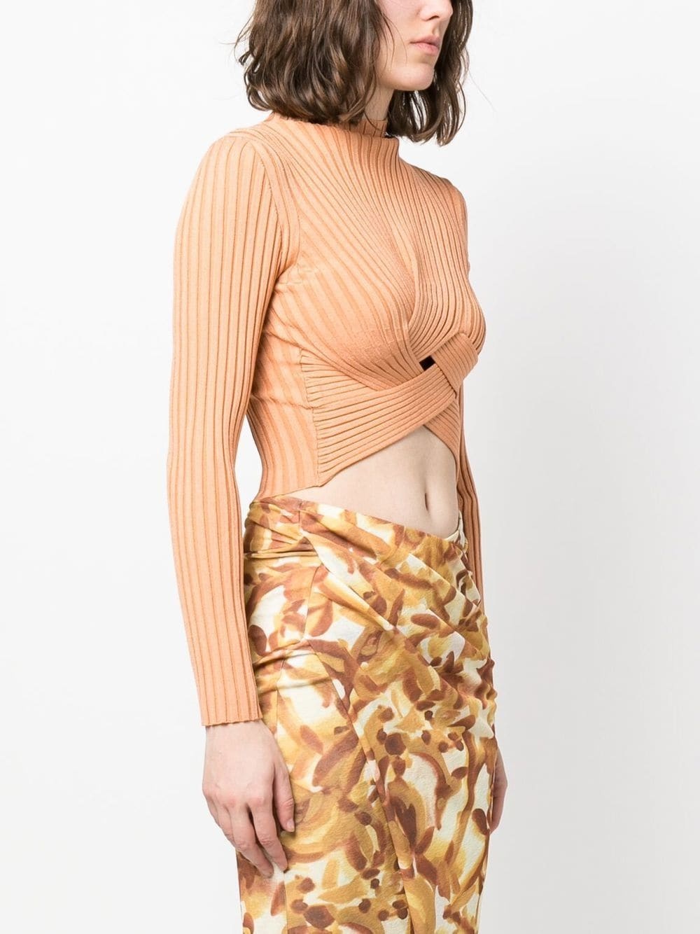 cut-out knitted jumper - 3