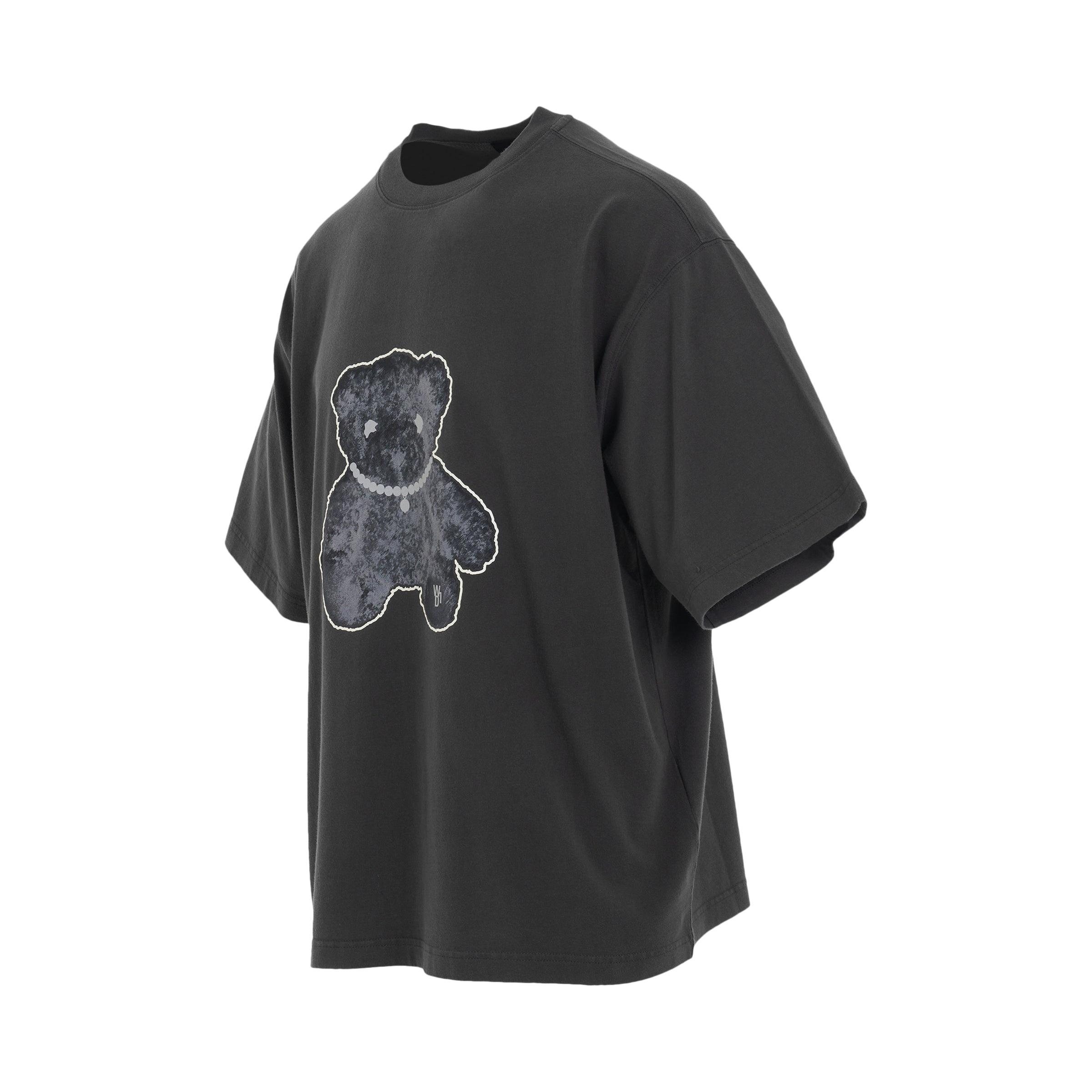 Pearl Necklace Teddy T-Shirt in Charcoal - 2