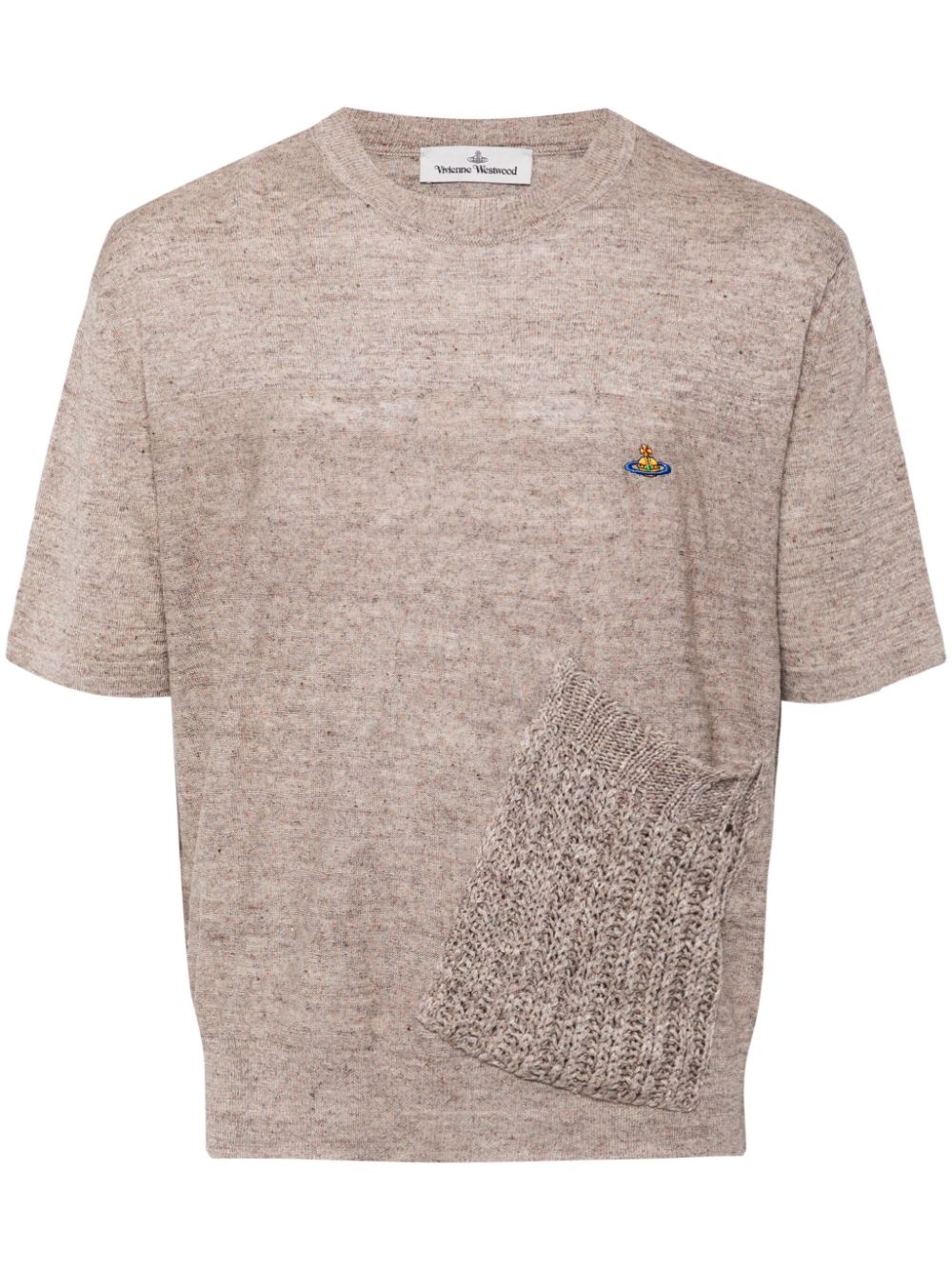 mÃ©lange-effect linen T-shirt - 1