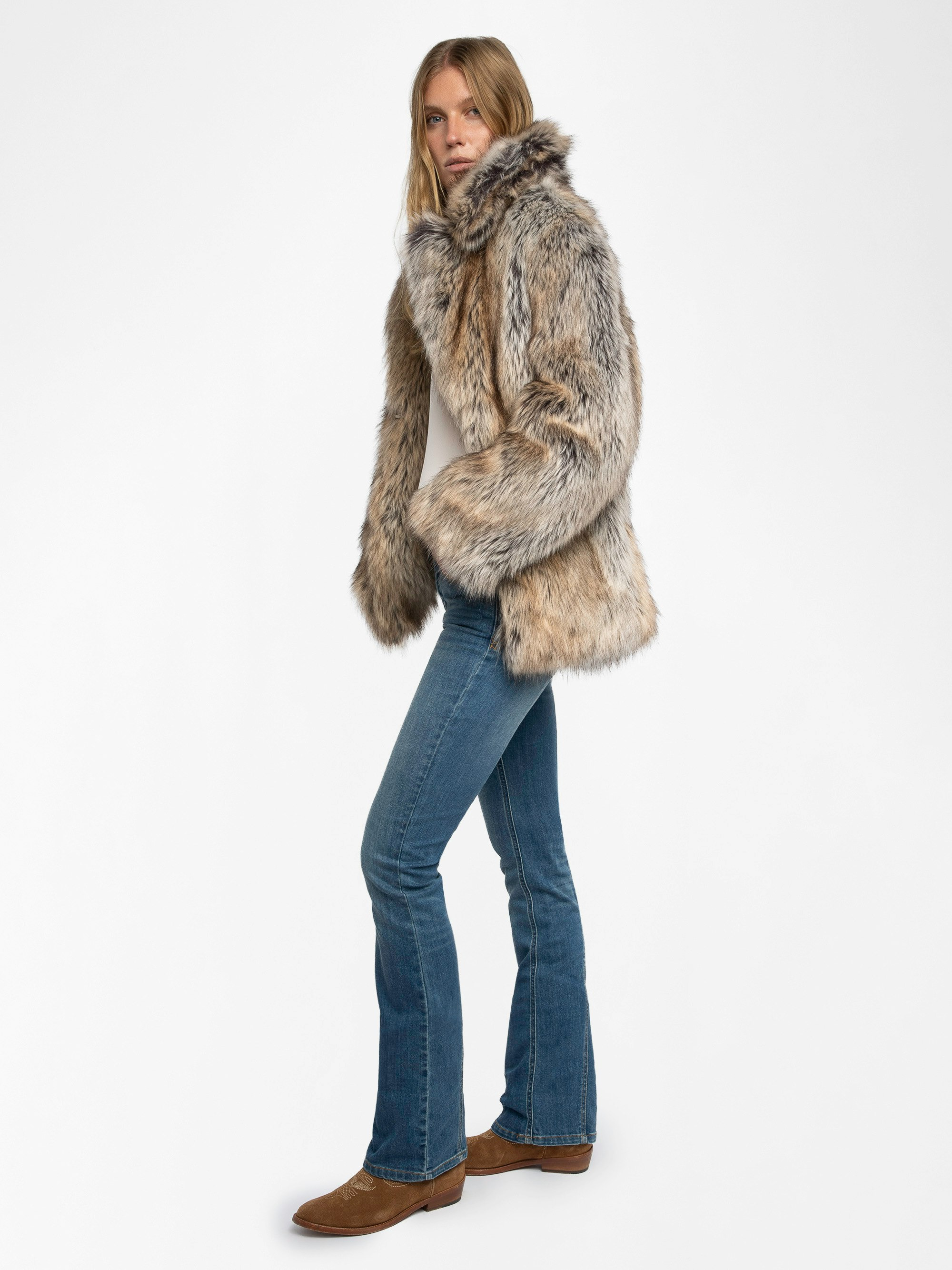 Faune Short Faux Fur Coat - 6