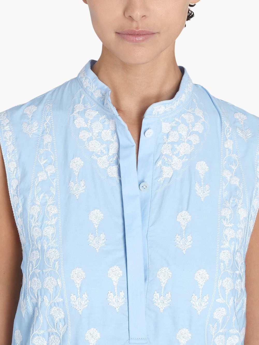 floral-embroidered dress - 6