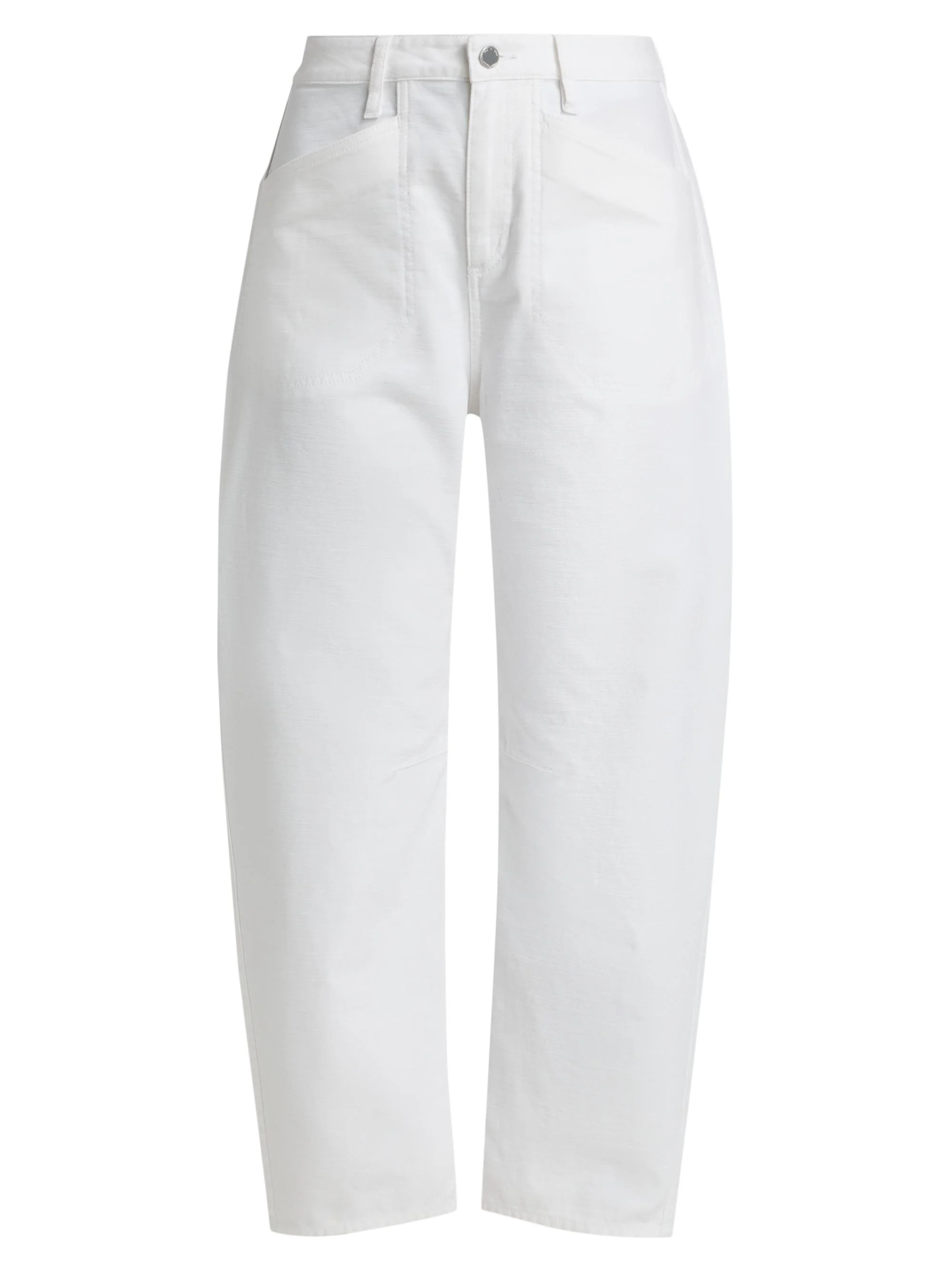 Women's Stevie Utility Tapered Cotton Pants - White - 1