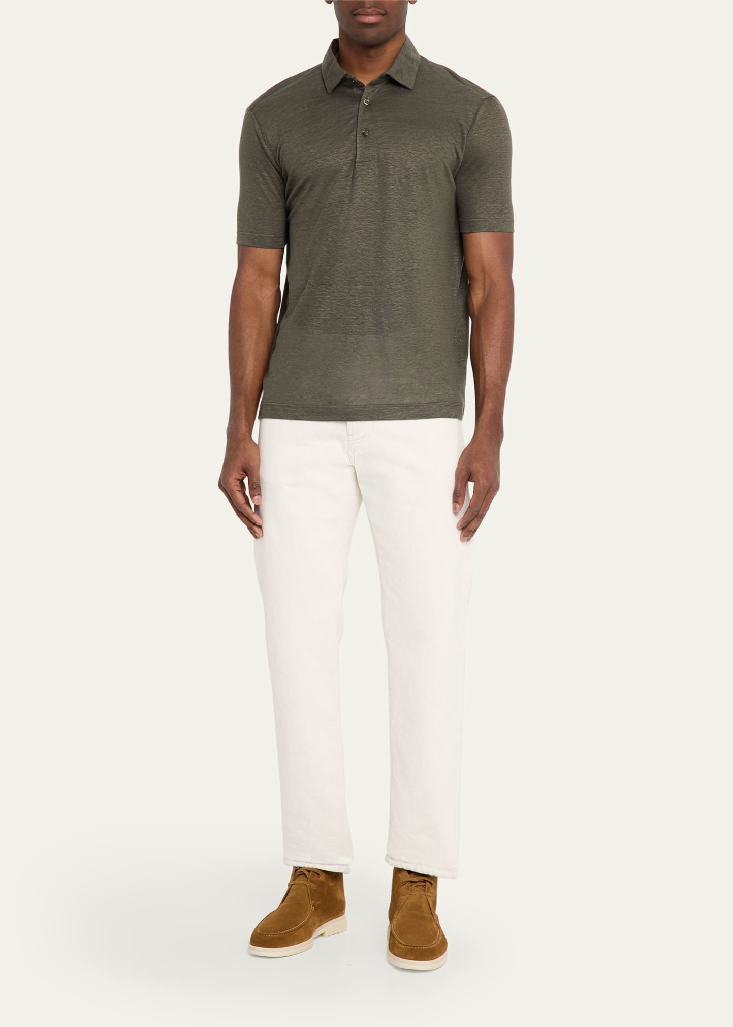 Men's Linen Jersey Dublon Polo Shirt - 2
