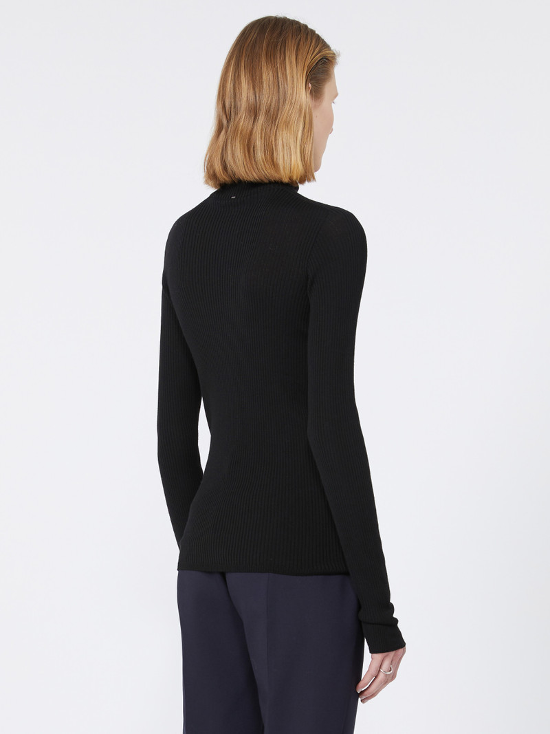 NIAGARA Wool mock polo-neck sweater 4