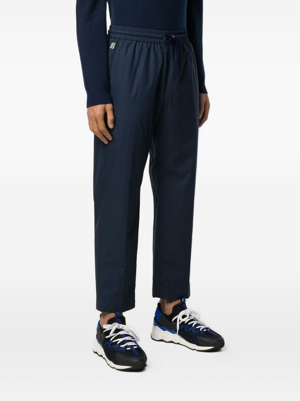 elasticated-waistband cropped trousers - 3