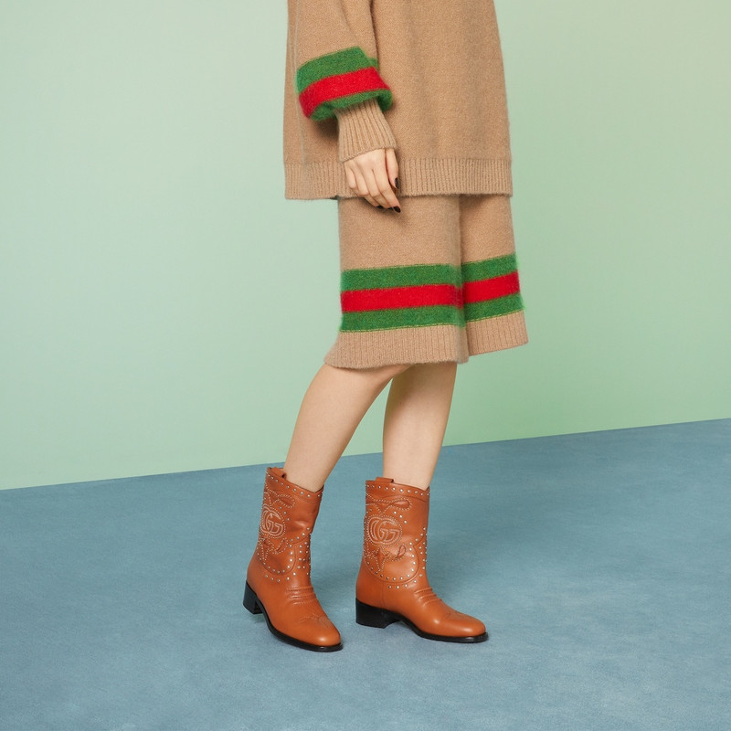 Women's boot with Double G and studs 3