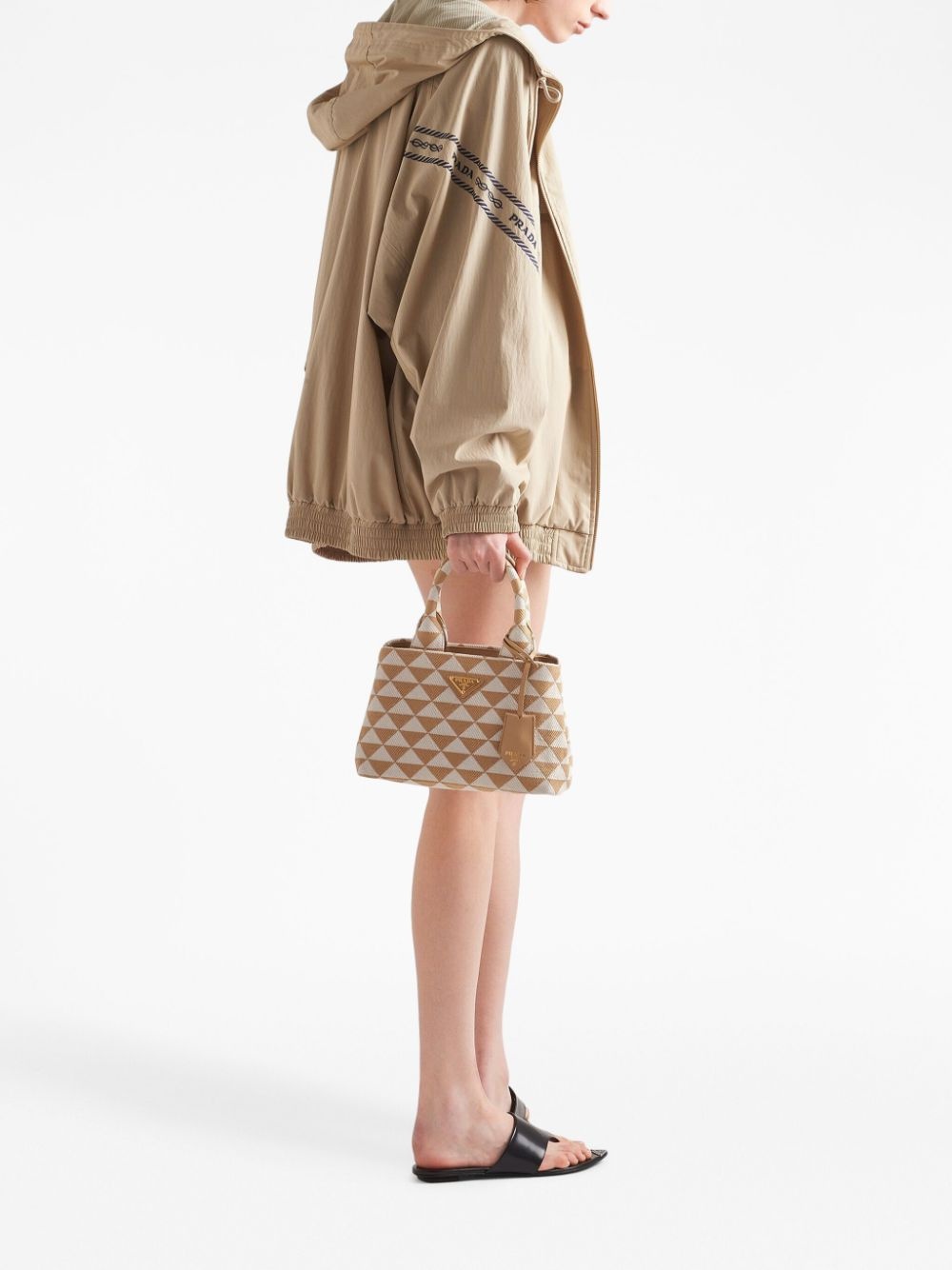 logo-embroidered hooded jacket - 3
