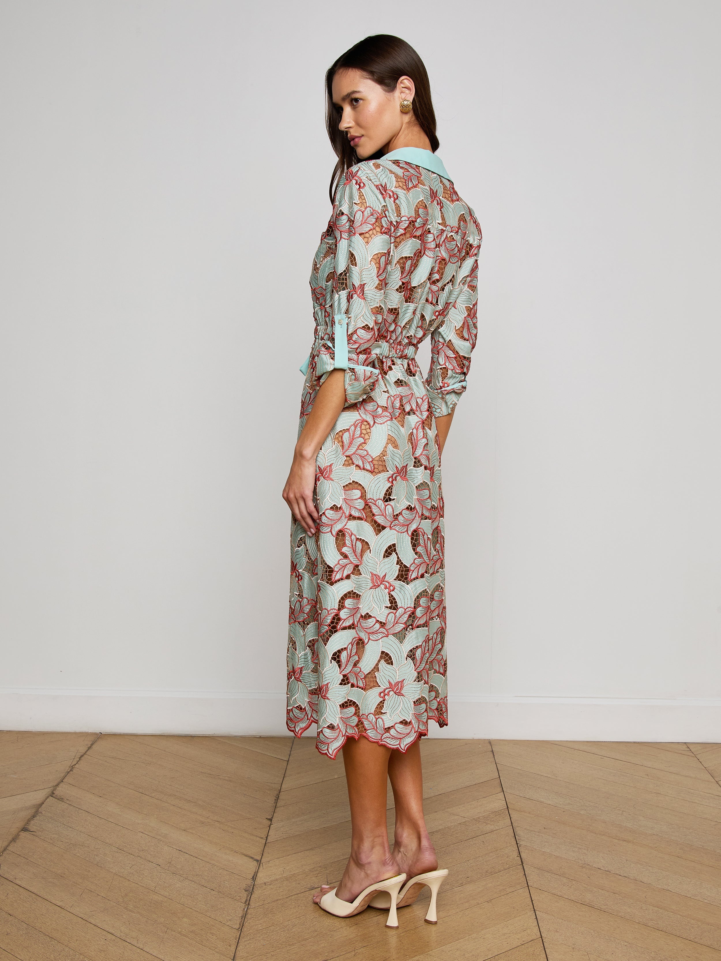 Emilio Lace Shirt Dress - 4