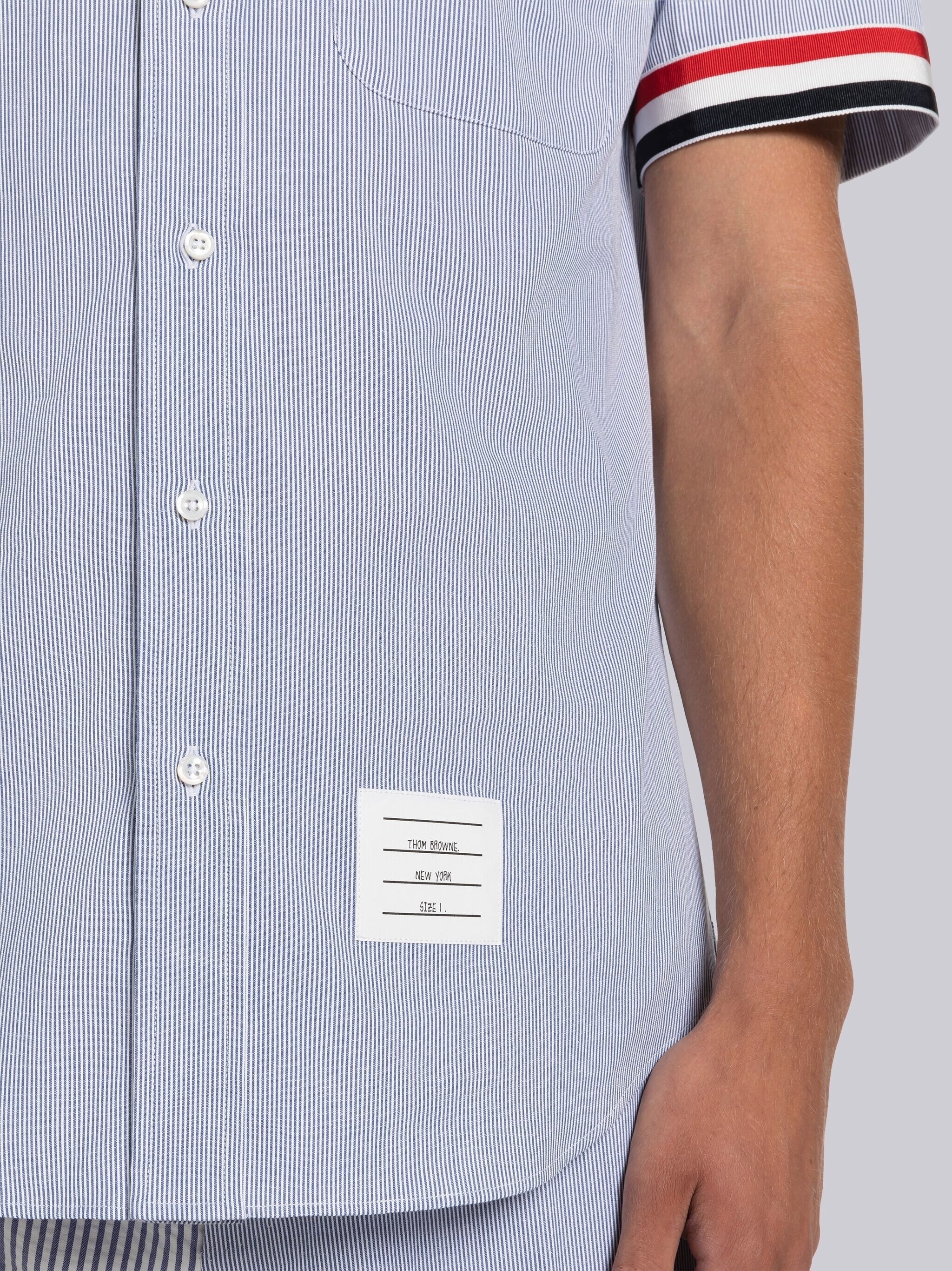 Pincord Armband Short Sleeve Shirt - 6