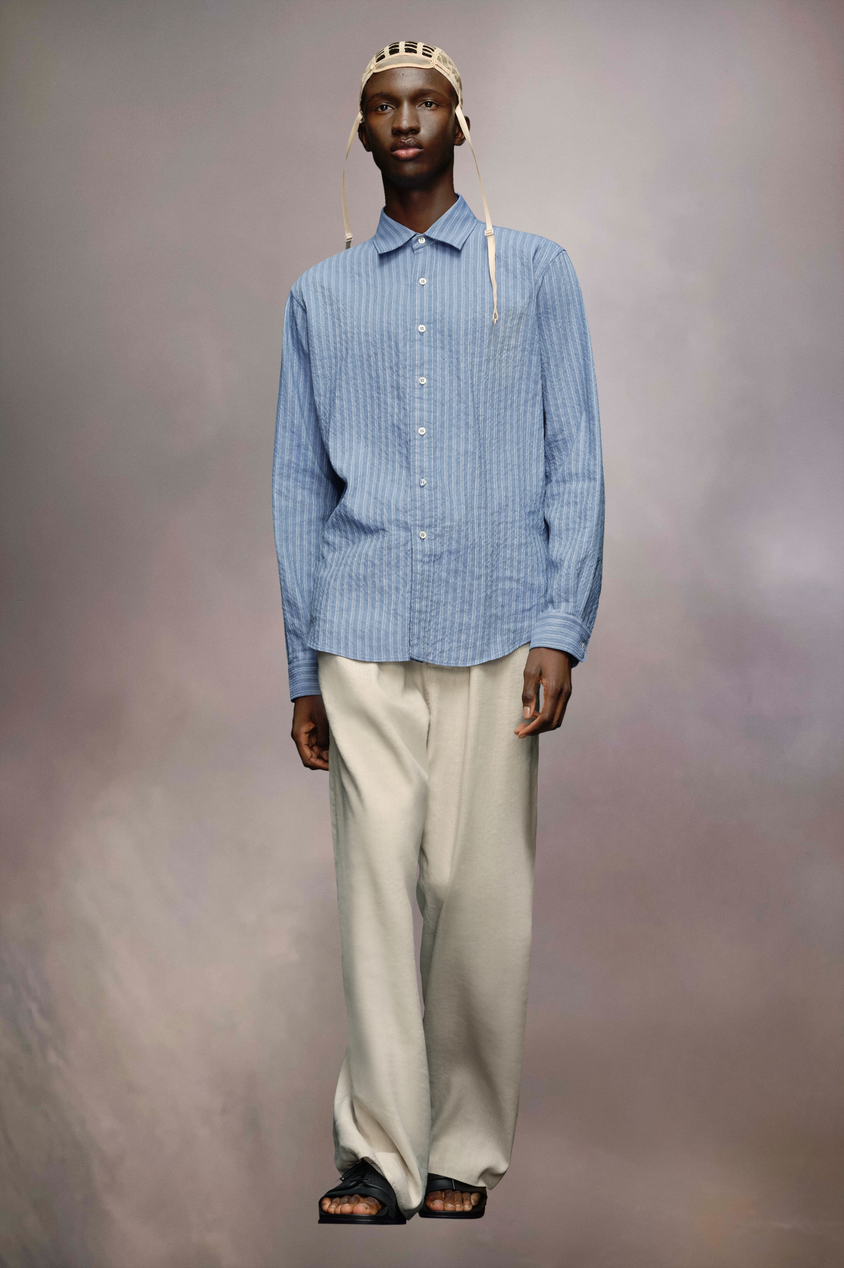Seersucker linen shirt - 2