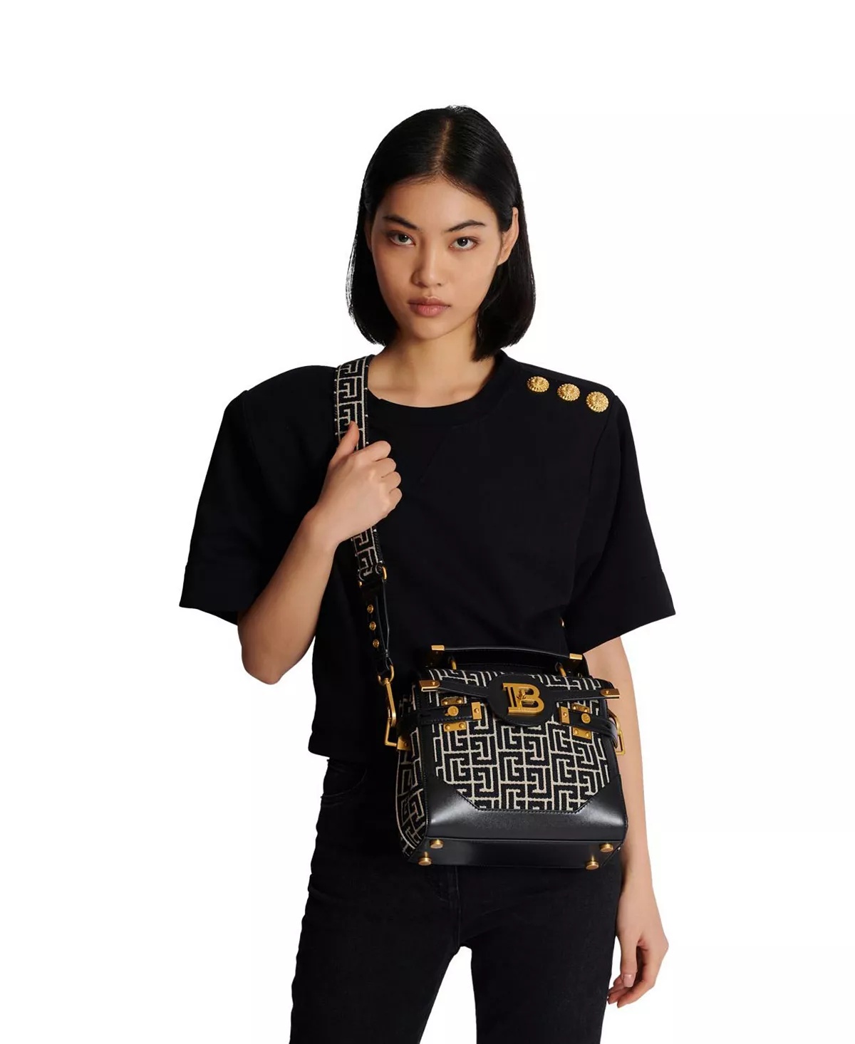 Women's B-Buzz 23 Bag in Jacquard and Leather - 2