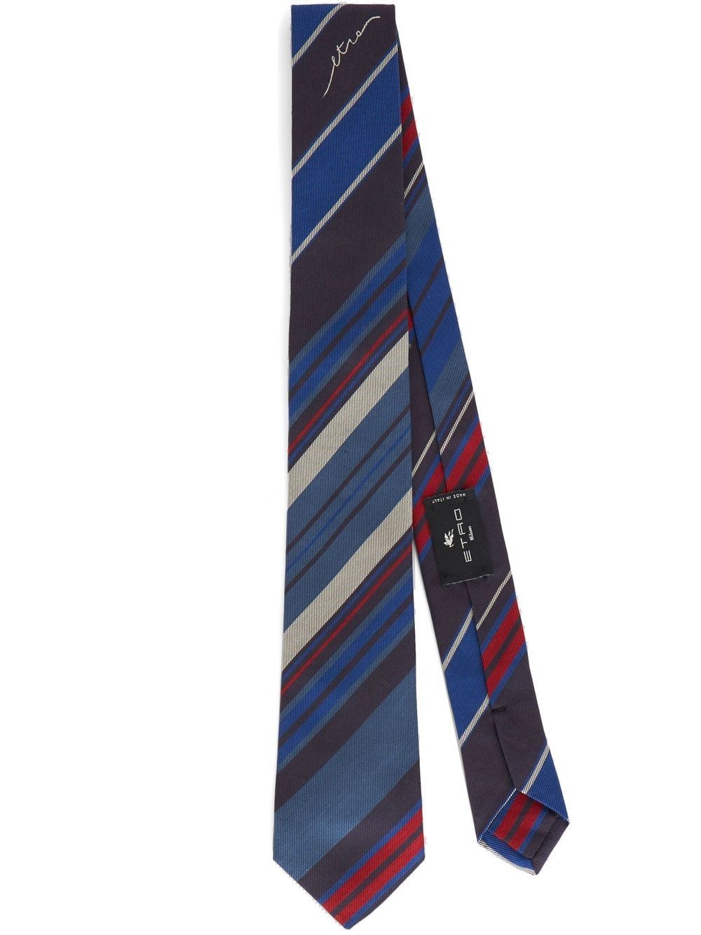 diagonal stripe pattern tie - 1