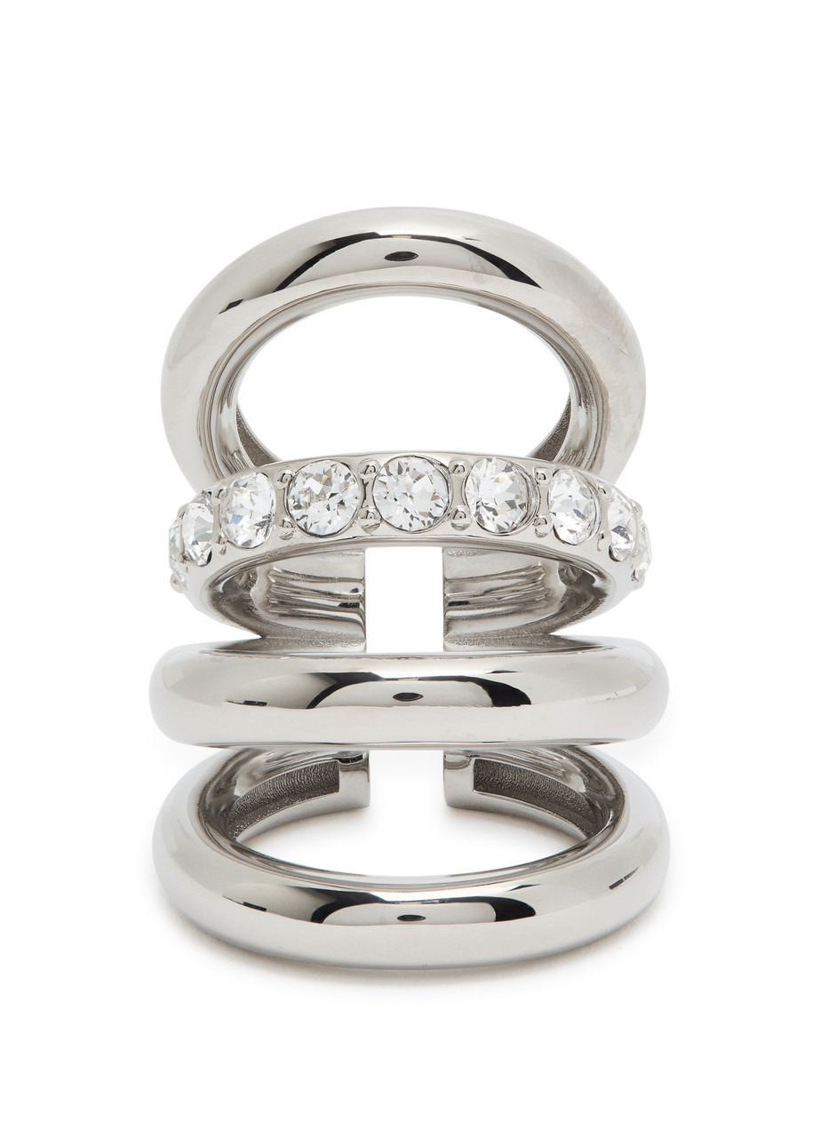 Rabanne Crystal-embellished Layered ear Cuff - 1