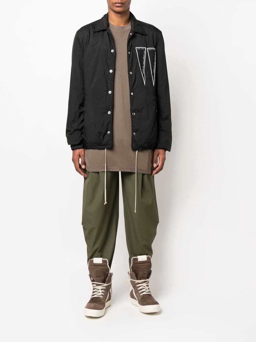 logo-patch bomber jacket - 2
