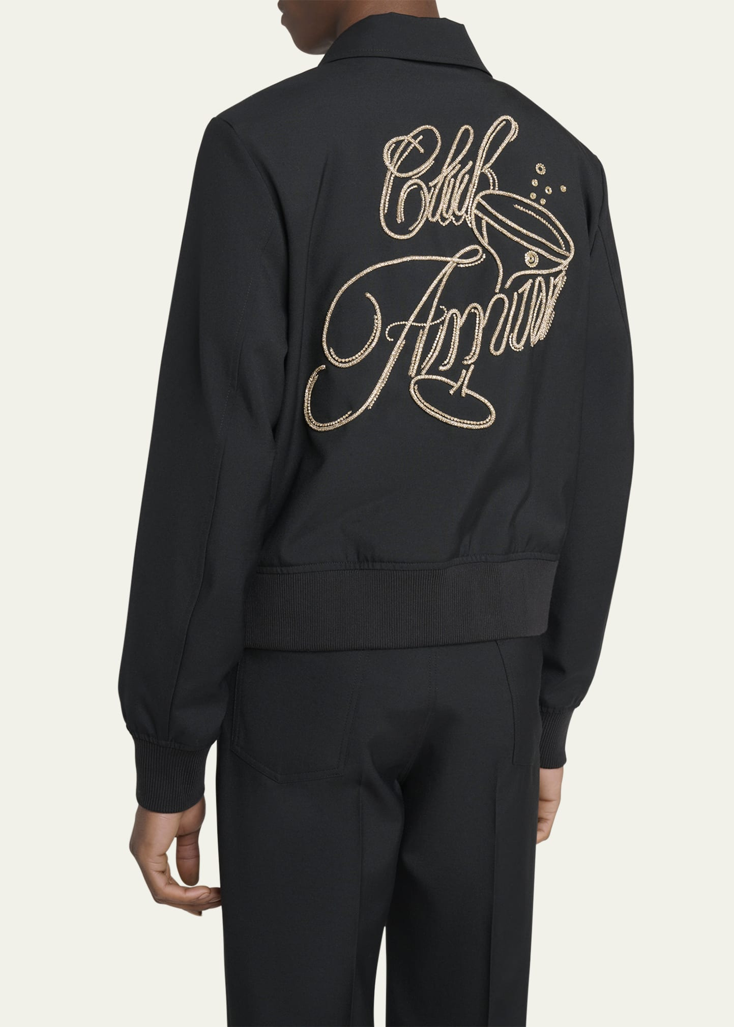 Men's Crystal Club Amiri Satin Blouson - 3