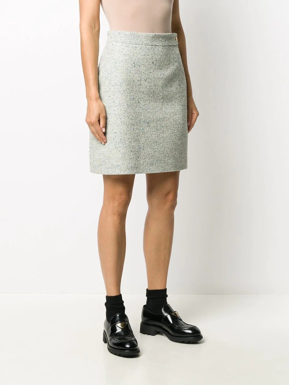 textured high-waisted skirt - 3