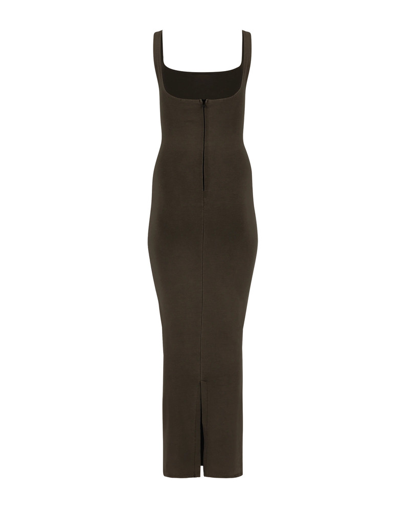 SQUARE NECK MAXI BRUNETTE - COTTON SPANDEX 3