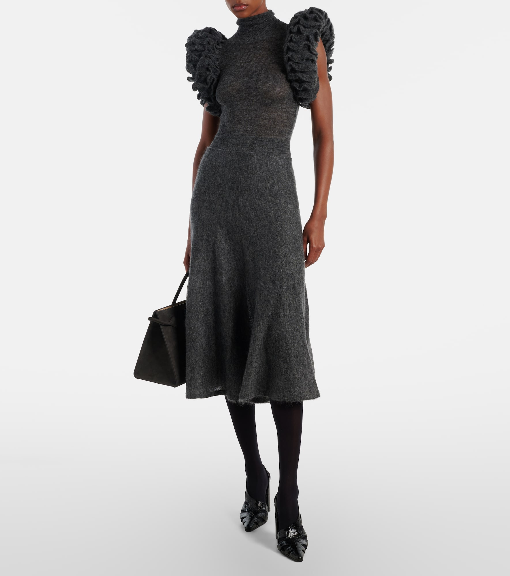 Mohair and wool-blend midi skirt - 2