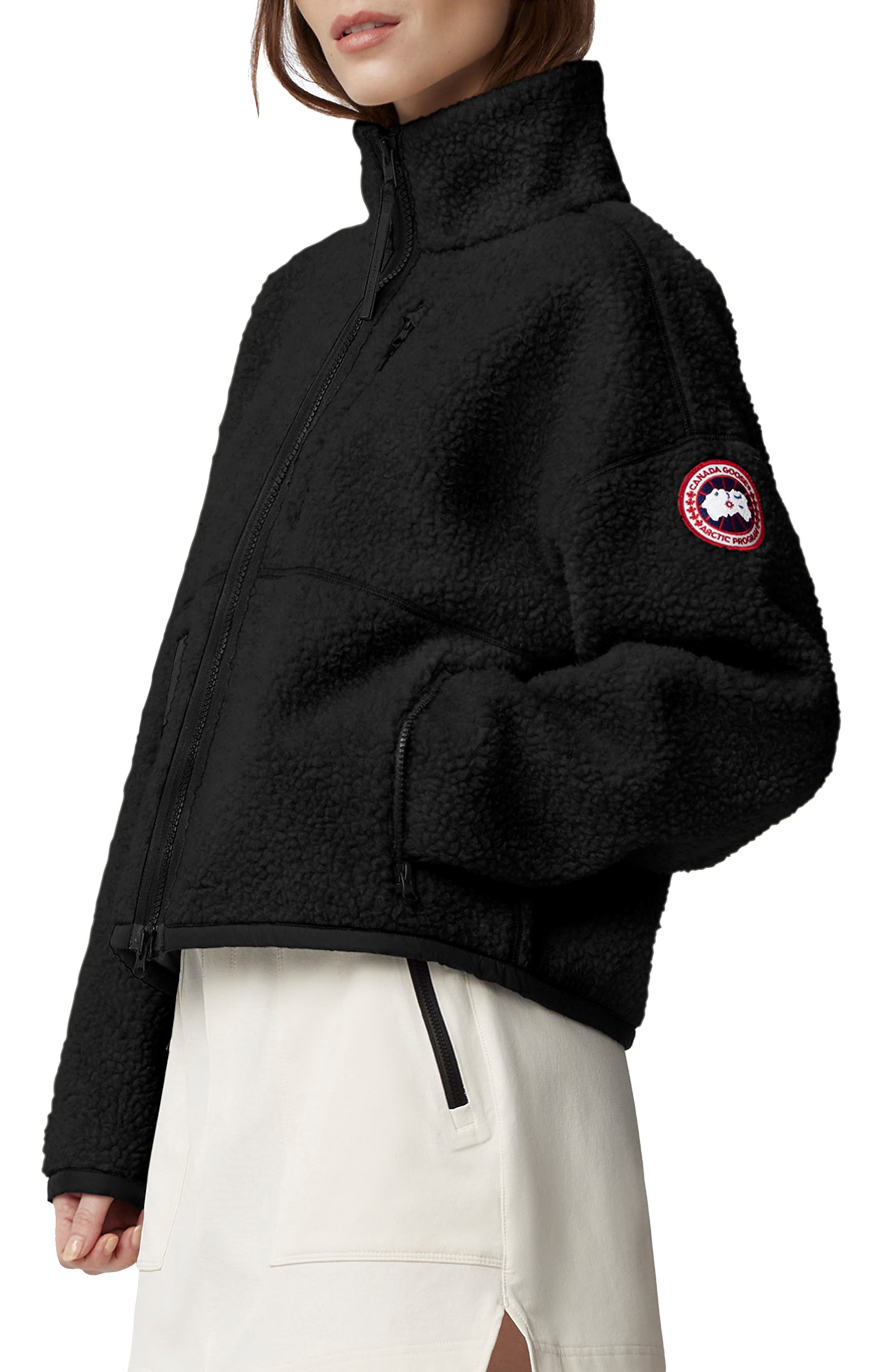 Canada Goose Simcoe Wool Blend Fleece Jacket in Black at Nordstrom - 3