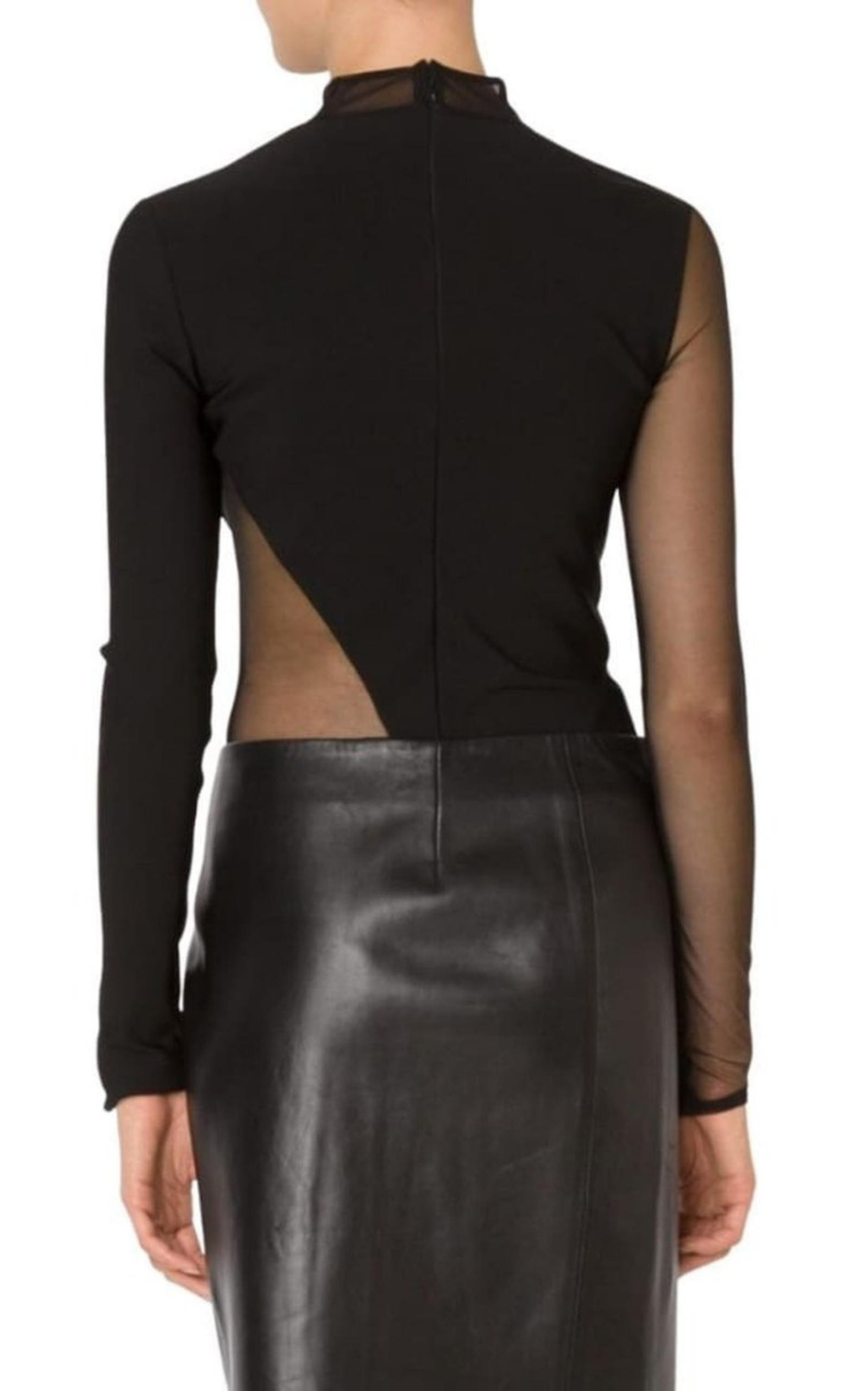 Sheer Panel Bodysuit - 5