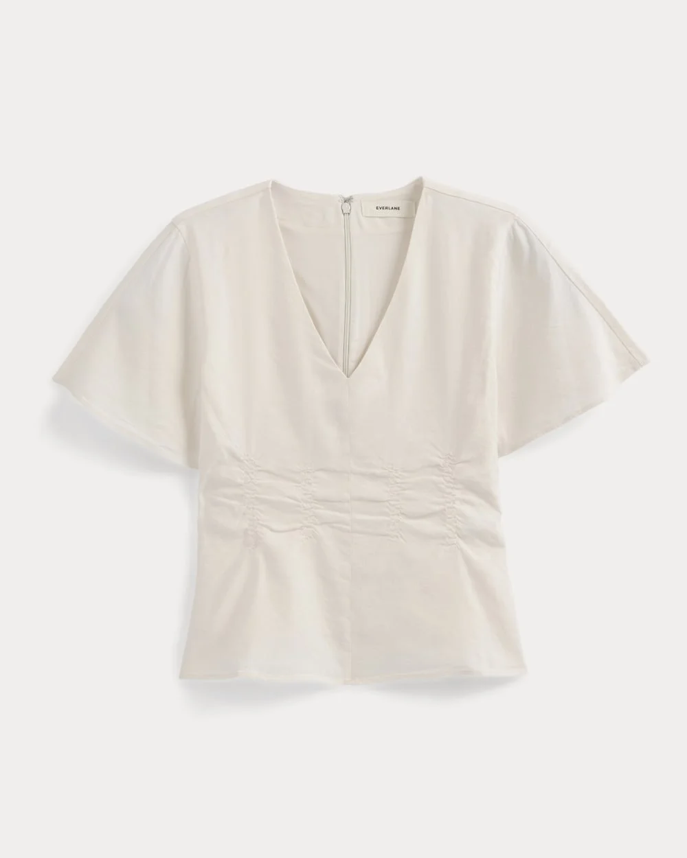 CINCHED TOP IN STRETCH LINEN - 1