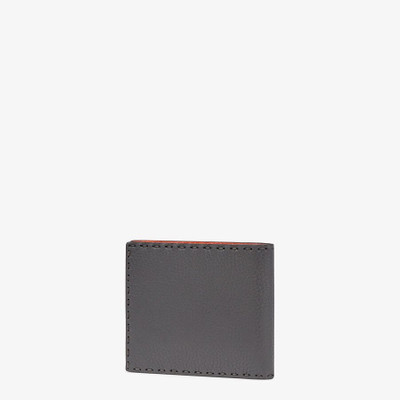 FENDI Bi-fold wallet in gray leather outlook