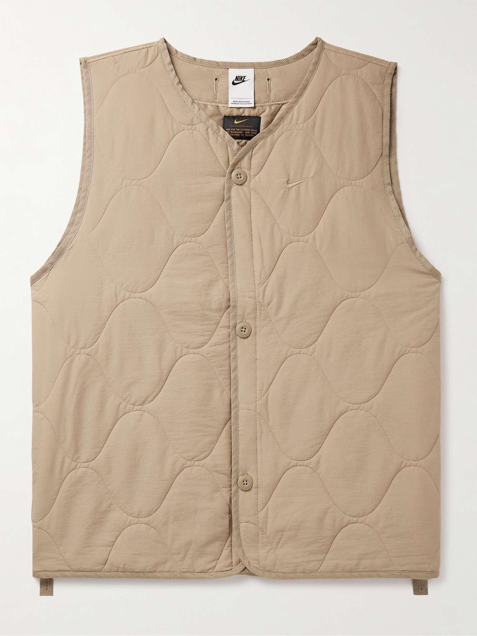 Logo-Embroidered Quilted Padded Ripstop Gilet - 1
