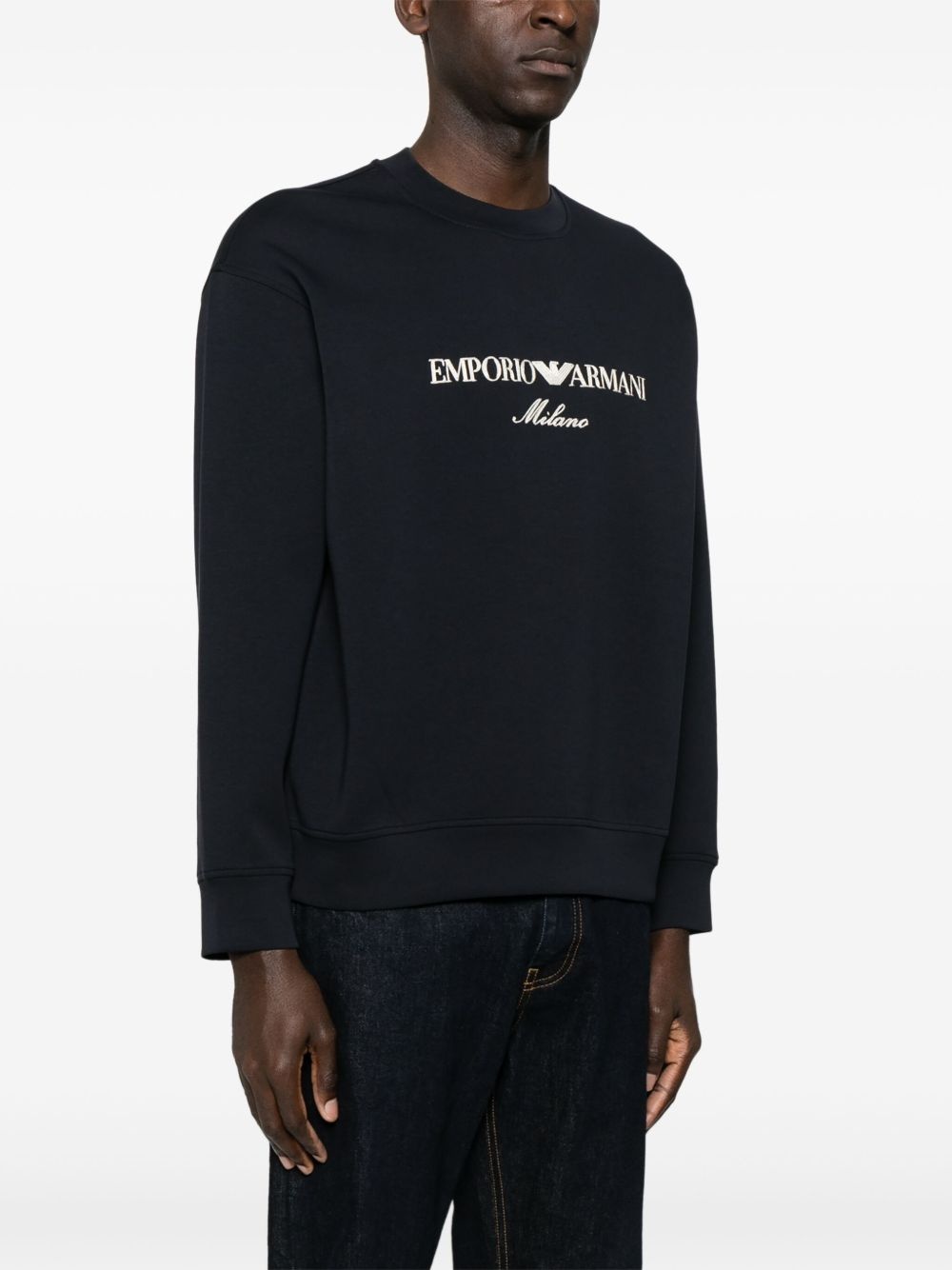 embroidered-logo sweatshirt - 3