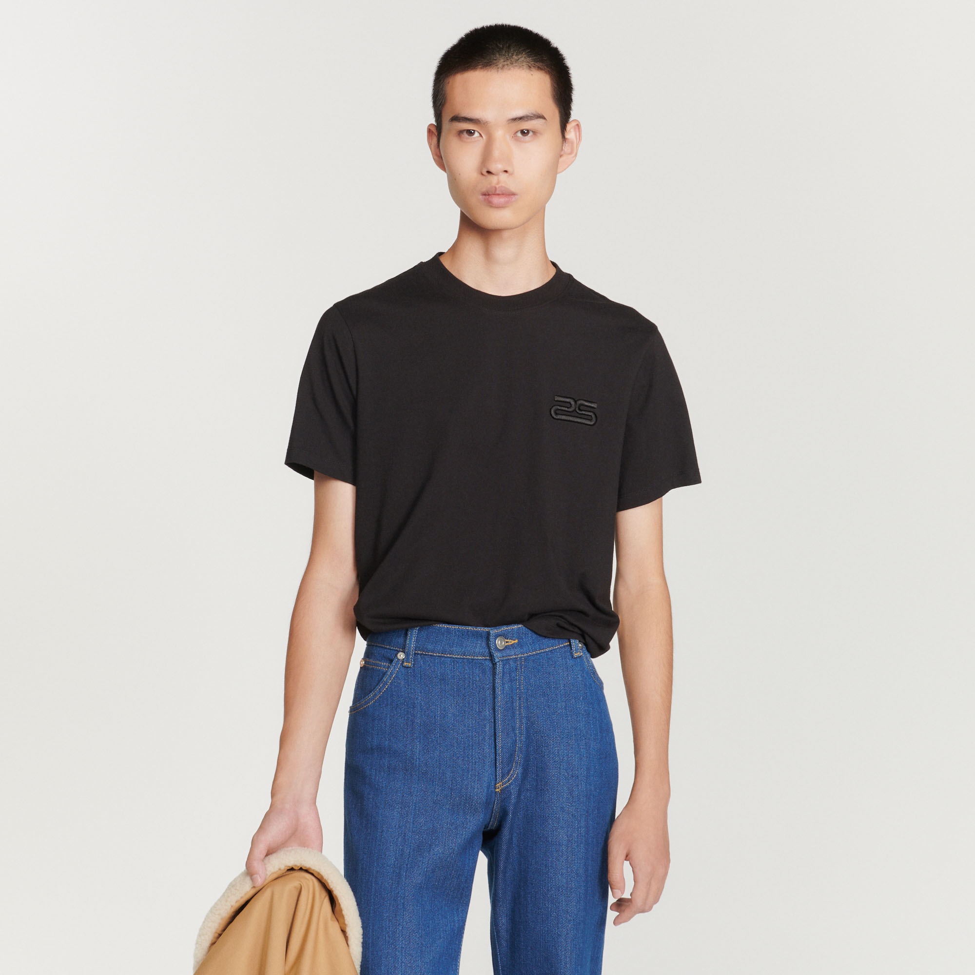 Organic cotton T-shirt with embroidery - 5
