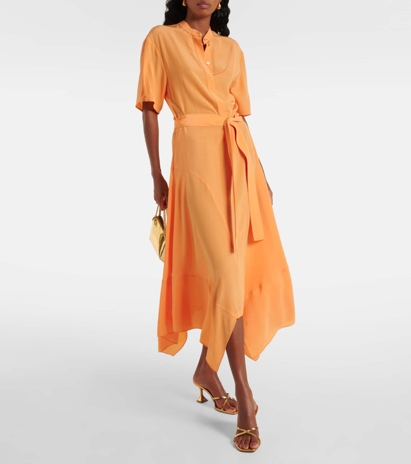 Stella McCartney Iconic silk crêpe de chine midi dress outlook