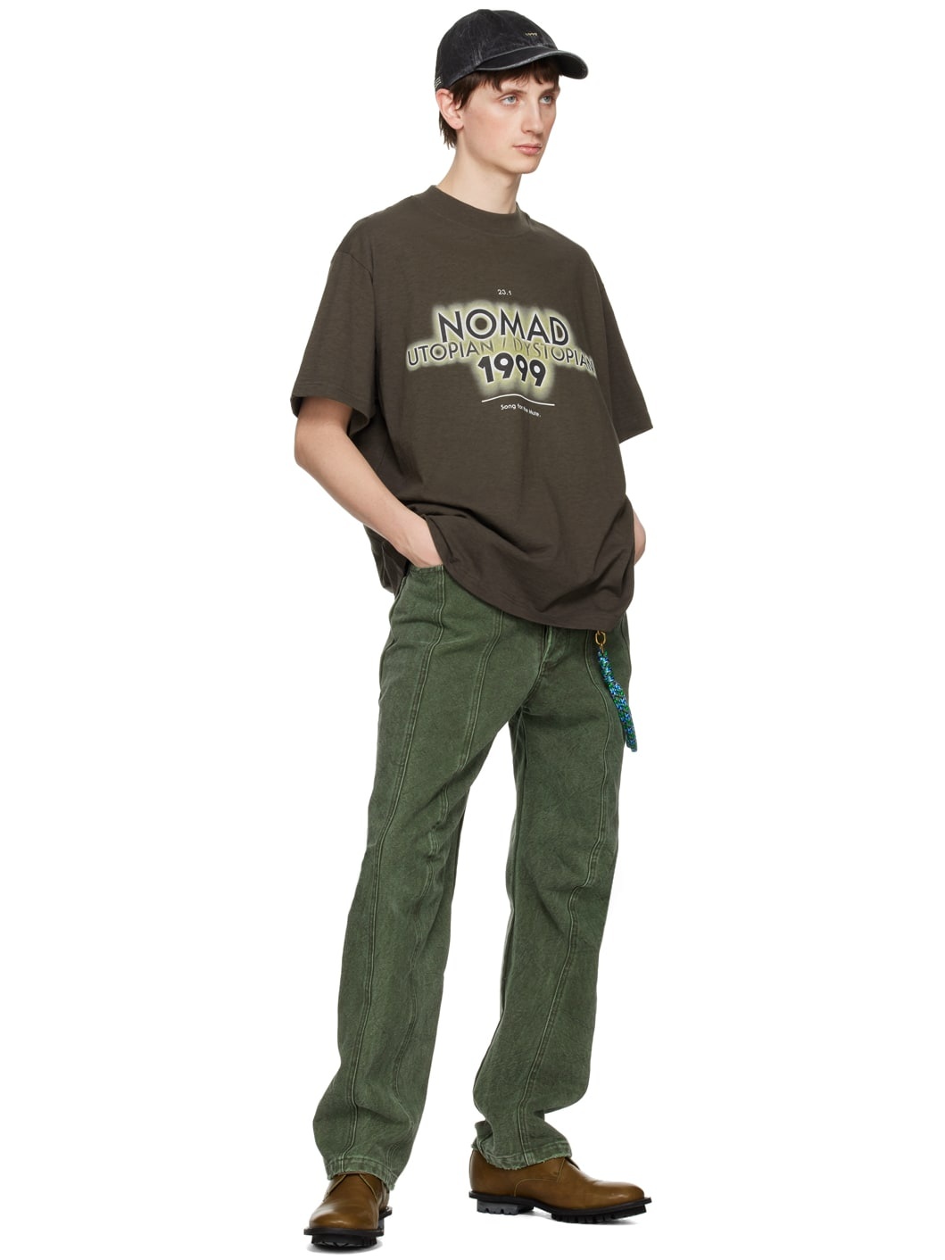 【関税込み】Song for the Mute ブラウン 1999 Nomad Tシャツ song-for-the-mute-MULTICOLOR-