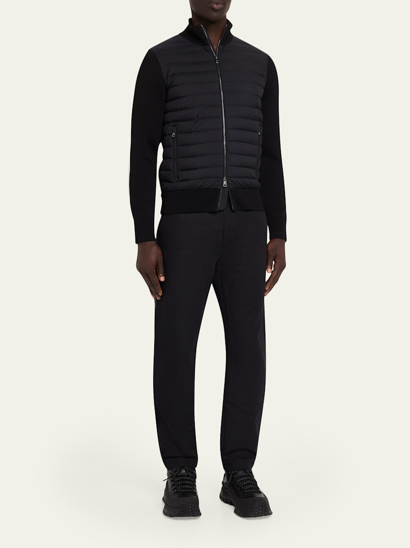 Moncler Men's Padded Crêpe Cotton Full-Zip Cardigan outlook