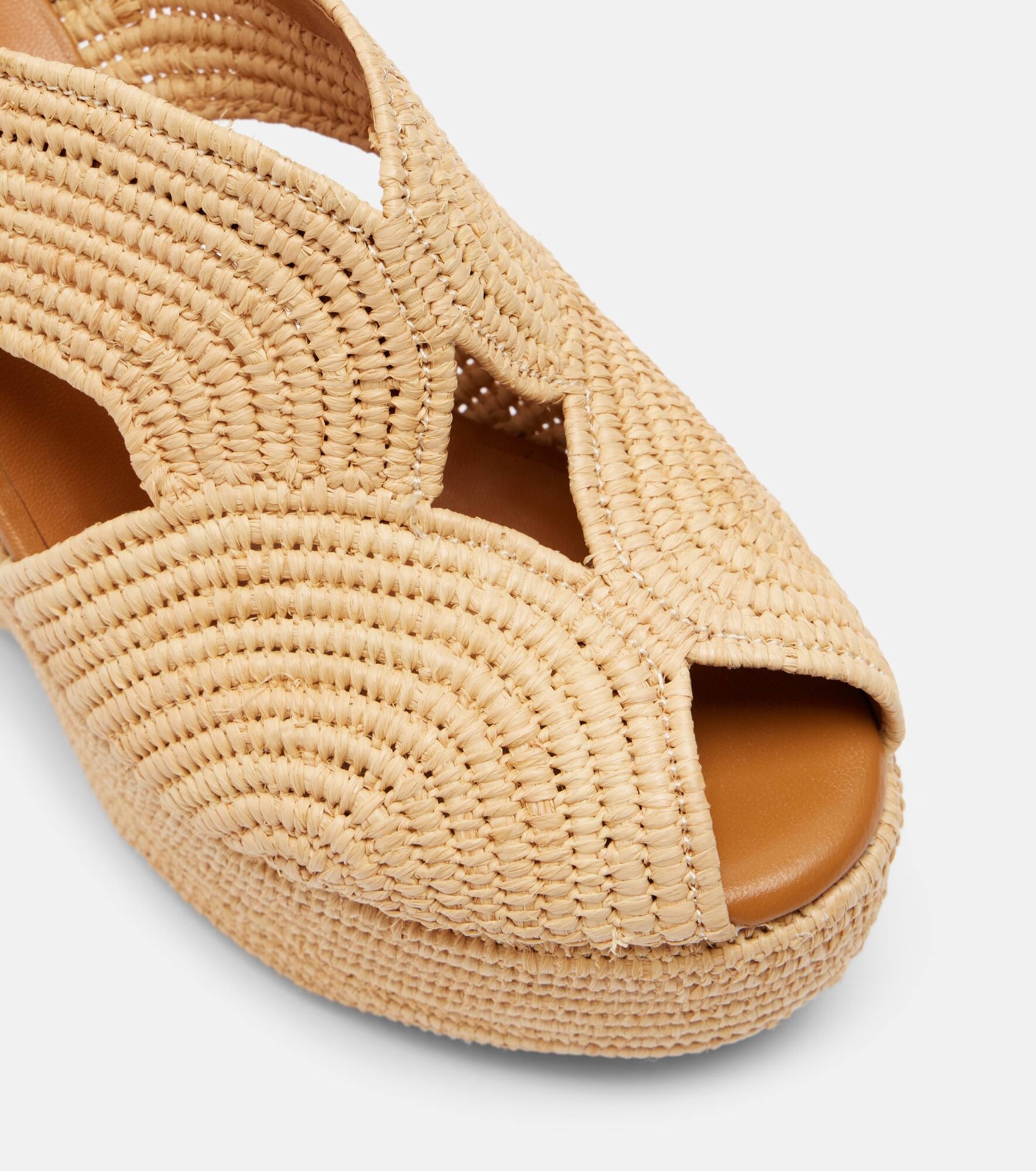 Dolce raffia platform sandals - 5