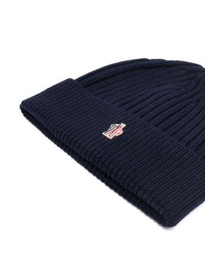 Moncler Grenoble logo-patch ribbed-knit beanie outlook