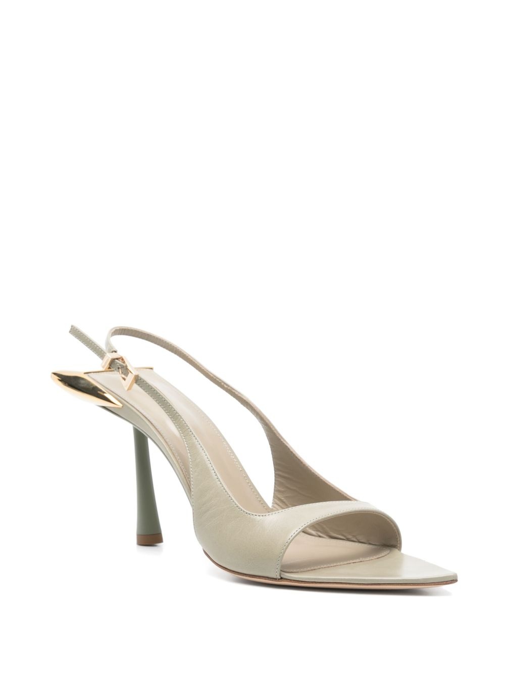 85mm leather sandals - 2