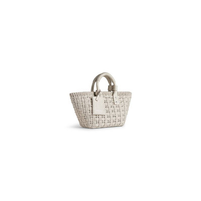 BALENCIAGA Women's Bistro Xs Basket With Strap  in Off White outlook