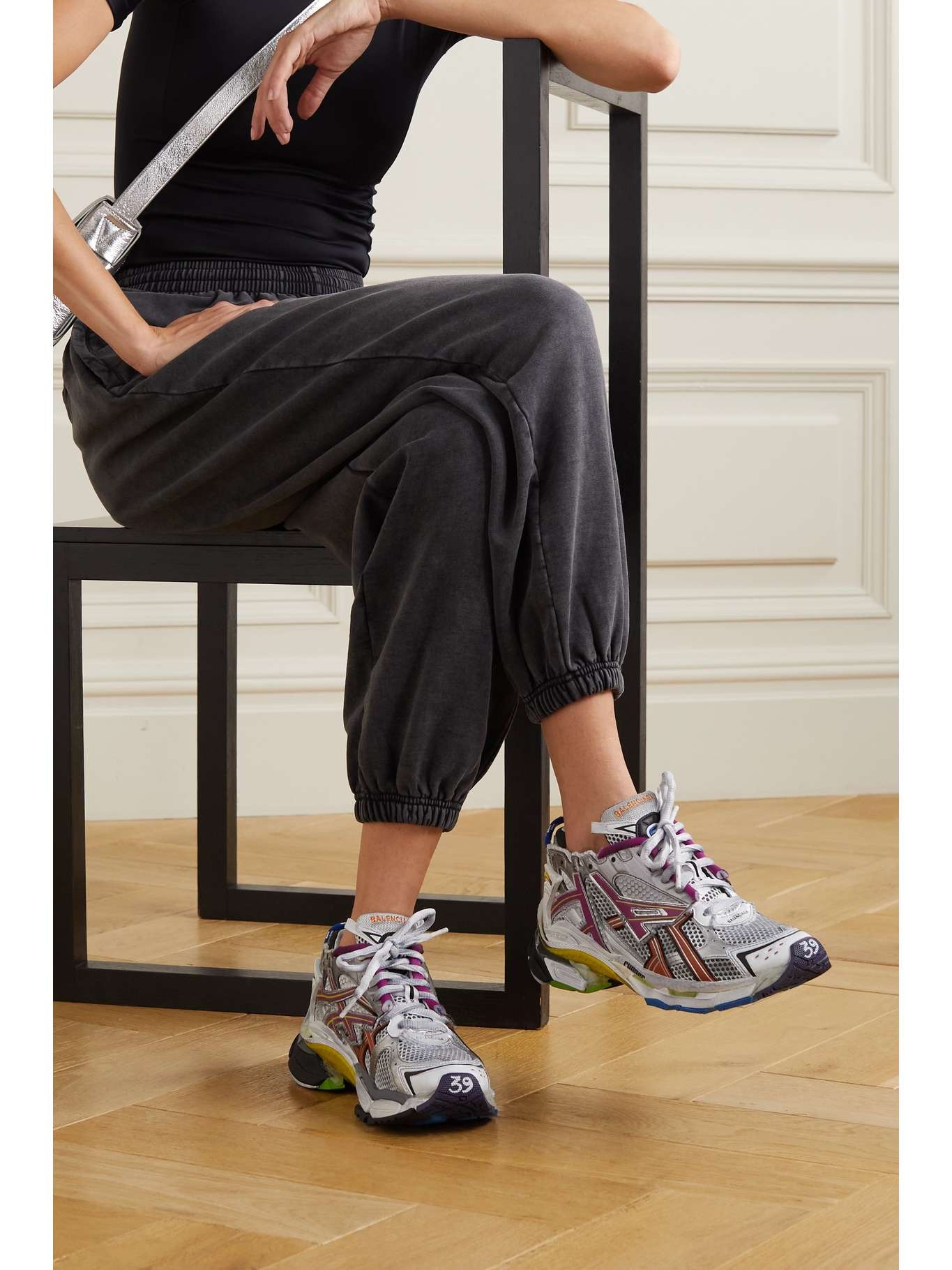BALENCIAGA Runner ラバー メッシュ スニーカー 60mm ロゴ BALENCIAGA Runner rubber and mesh sneakers | NET-A-PORTER