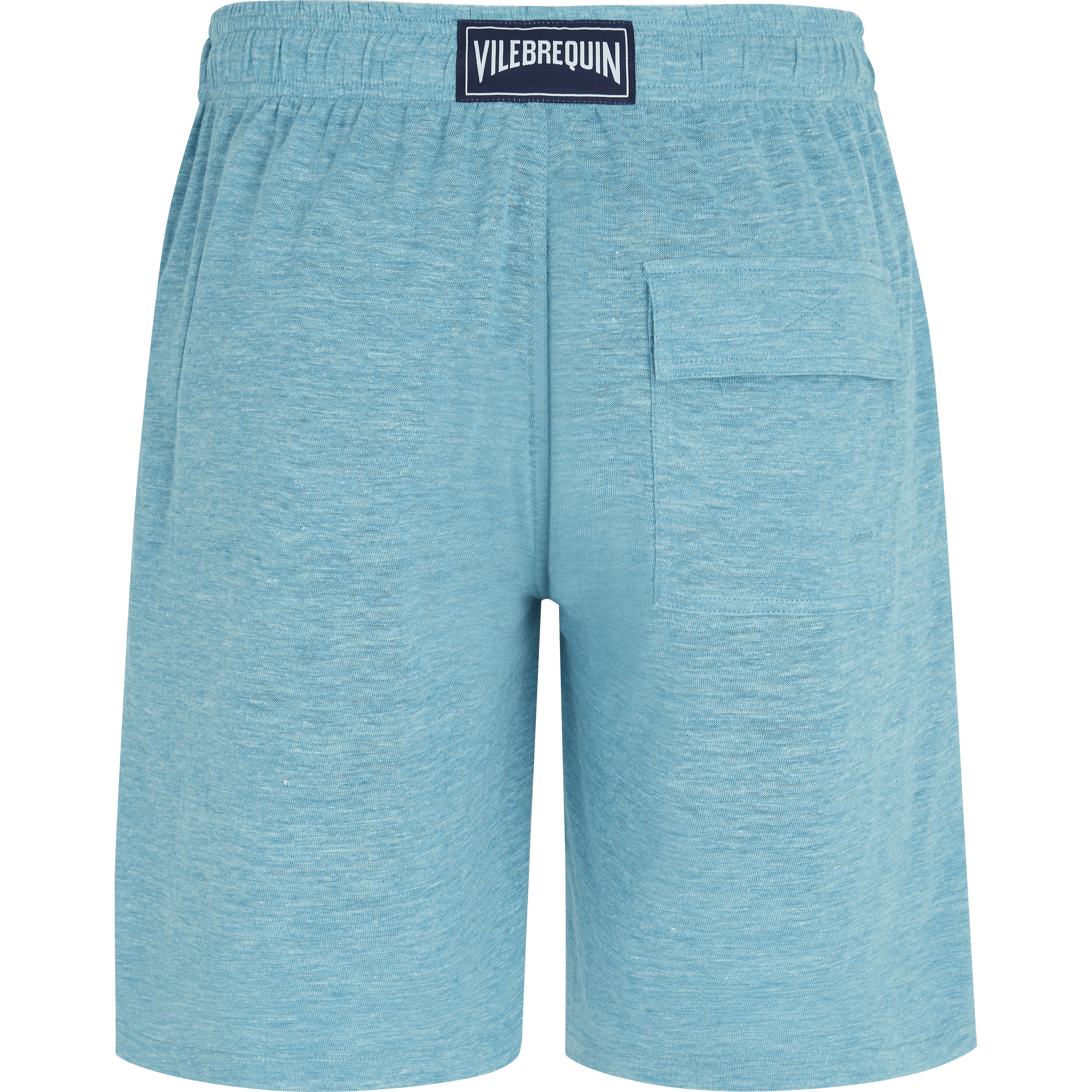 Unisex Linen Bermuda Shorts Solid - 2