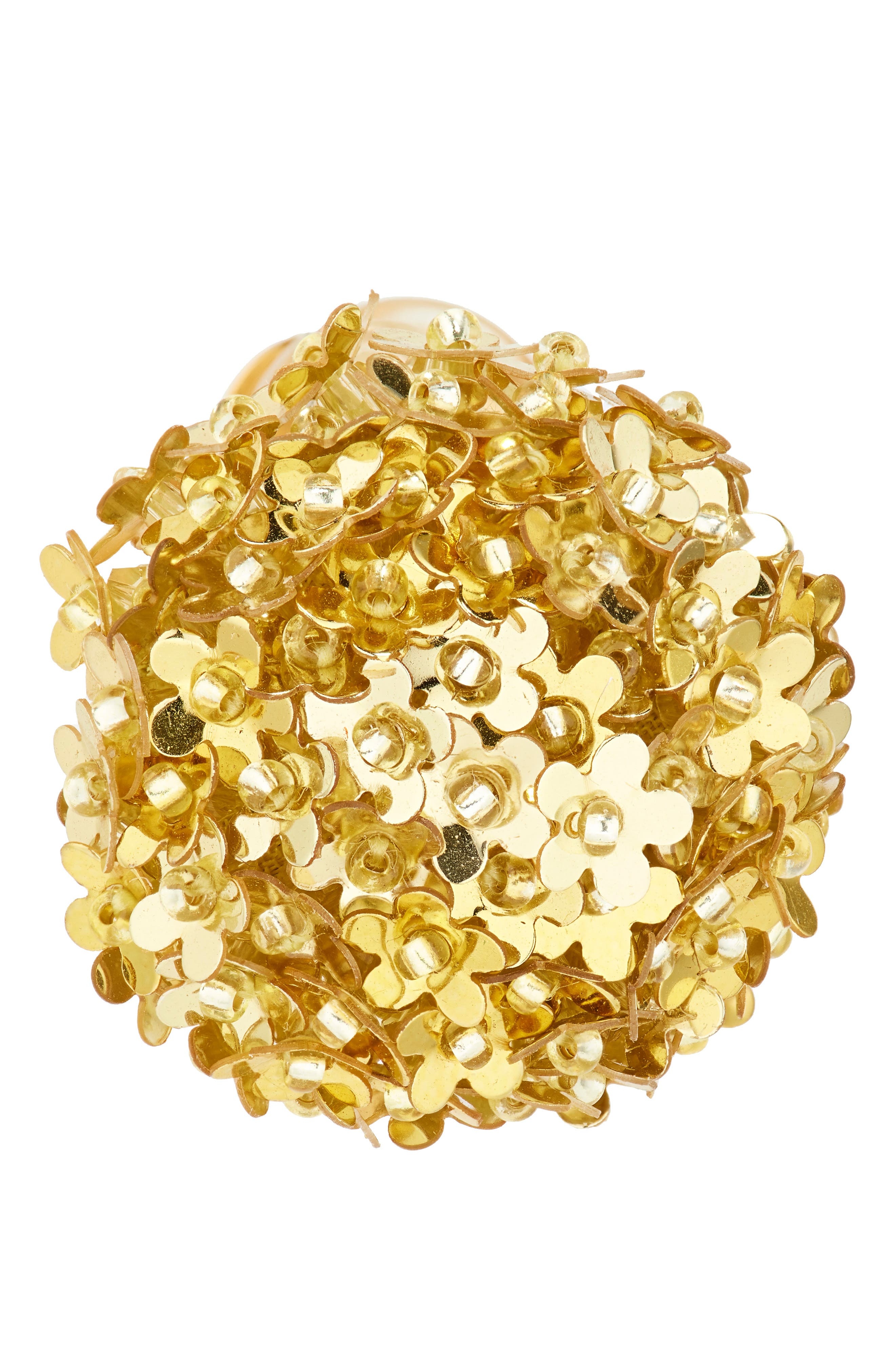 Oscar de la Renta Small Pompom Clip-On Earrings in Yellow Gold at Nordstrom - 7