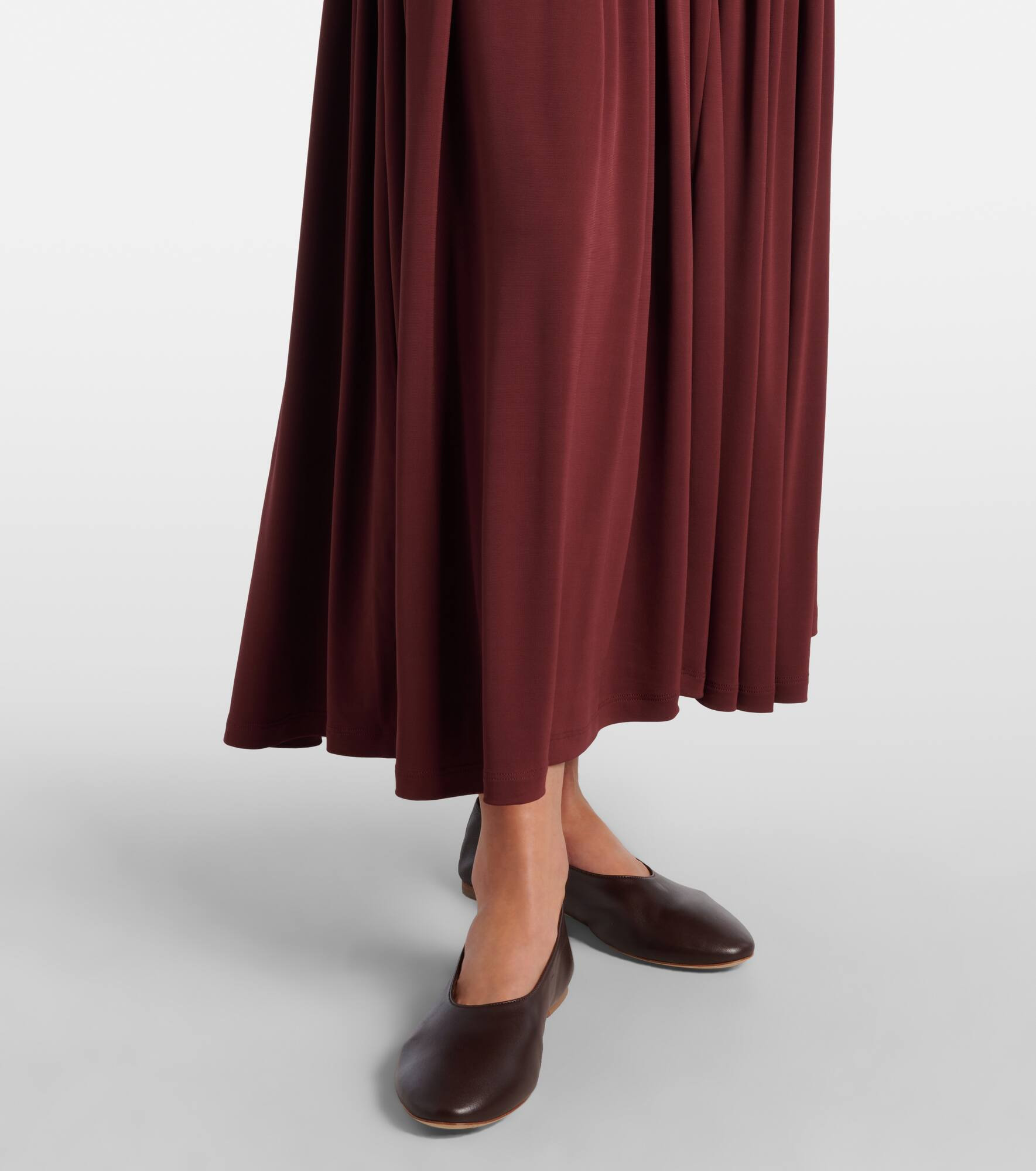 Gathered jersey maxi skirt - 5