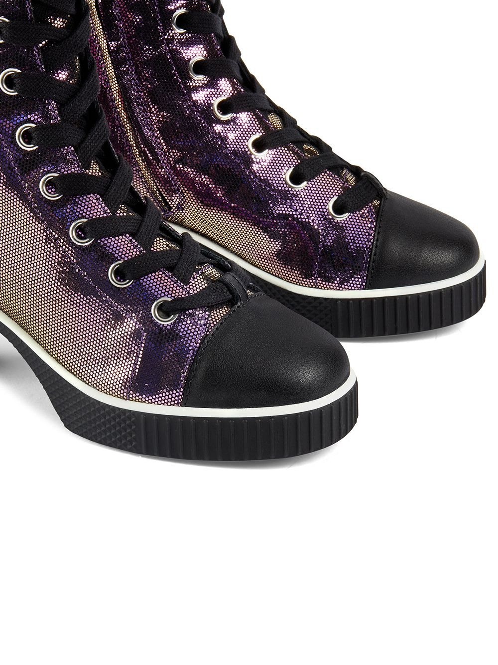 Nidir shimmering lace-up boots - 4