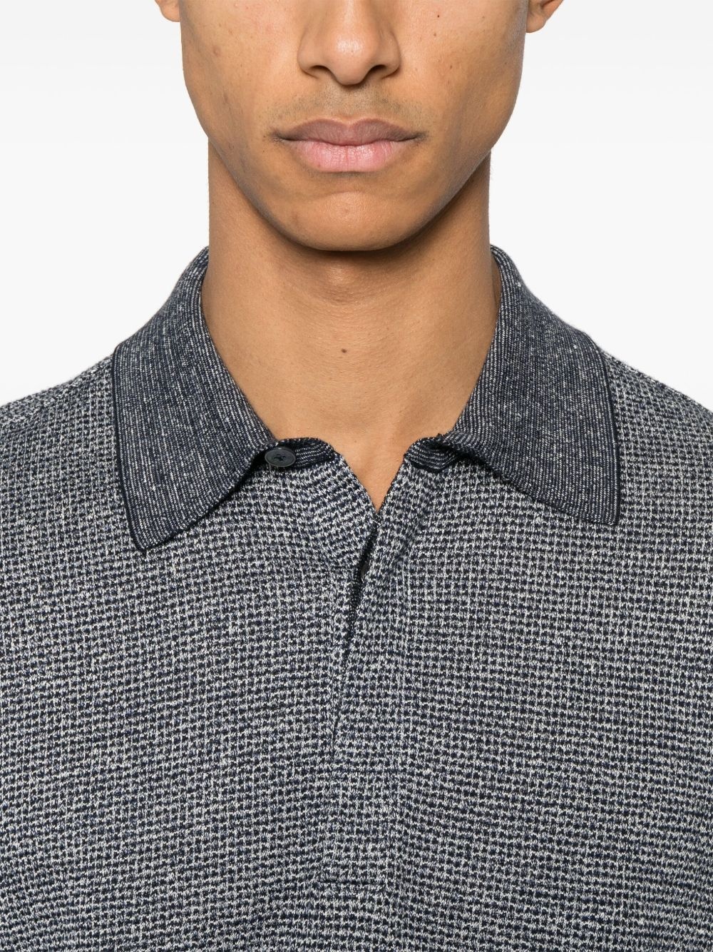 patterned-jacquard polo shirt - 4