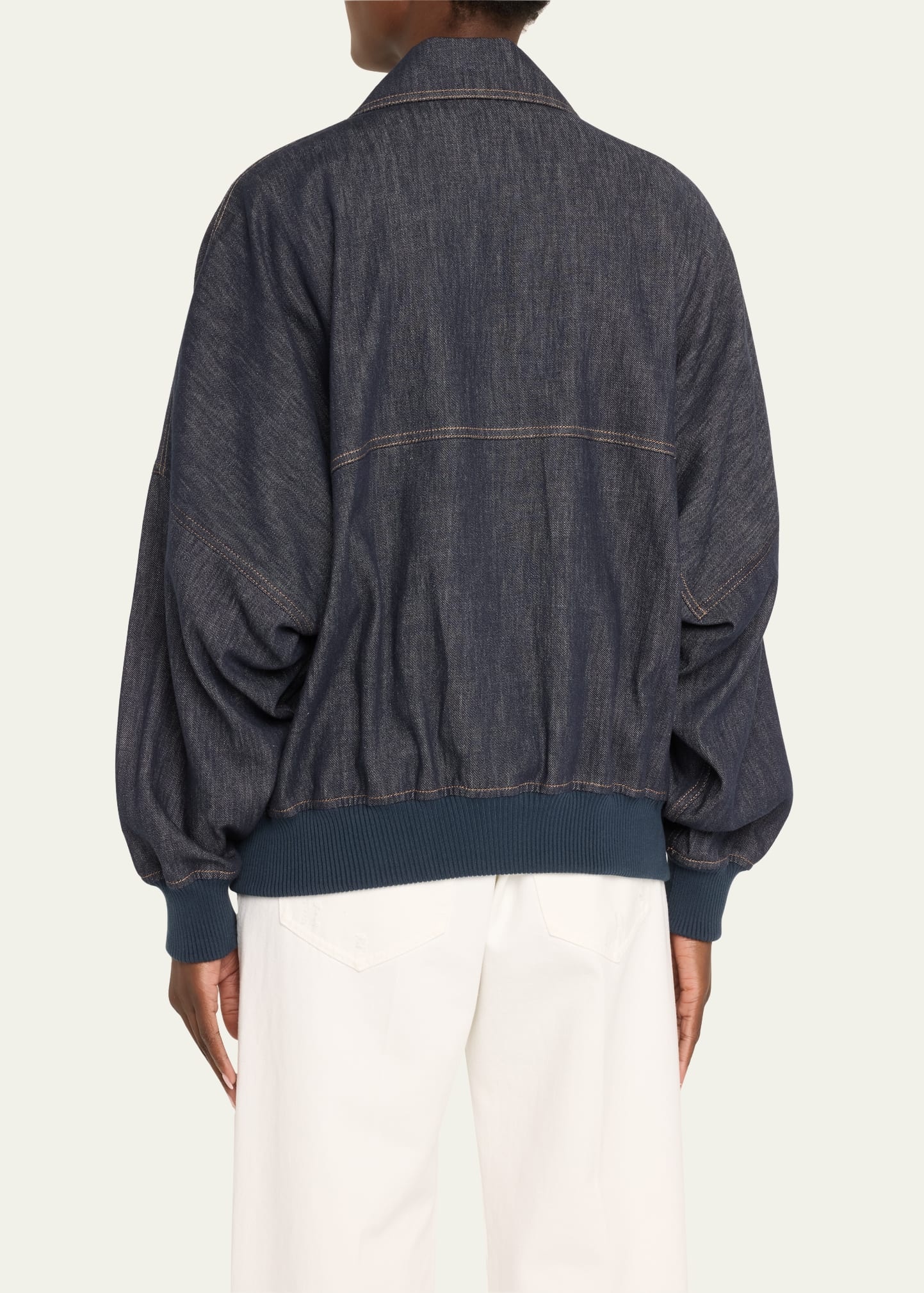 No Fade Denim Zip-Up Jacket - 2