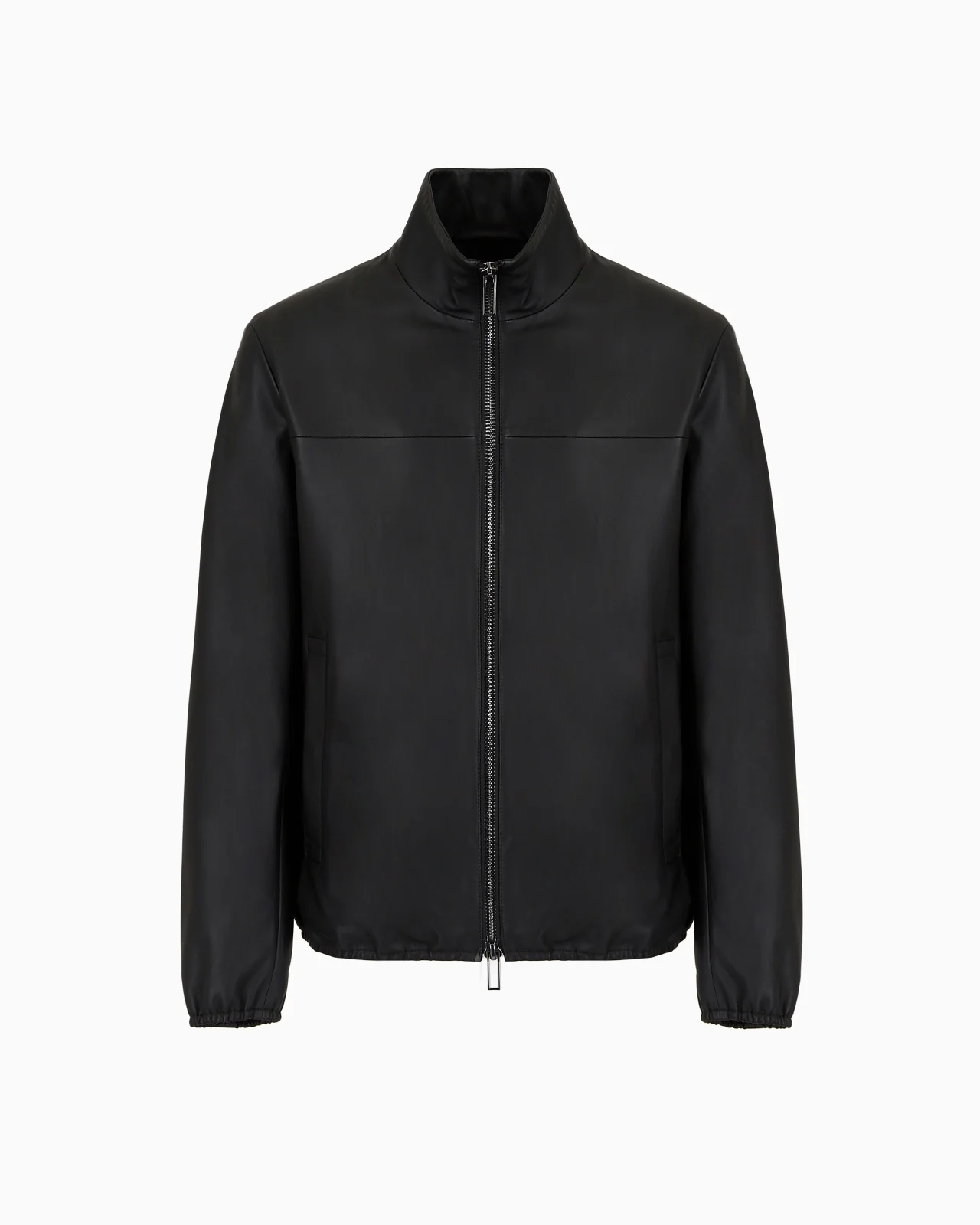 Semi-aniline nappa lambskin blouson with full-length zip - 1