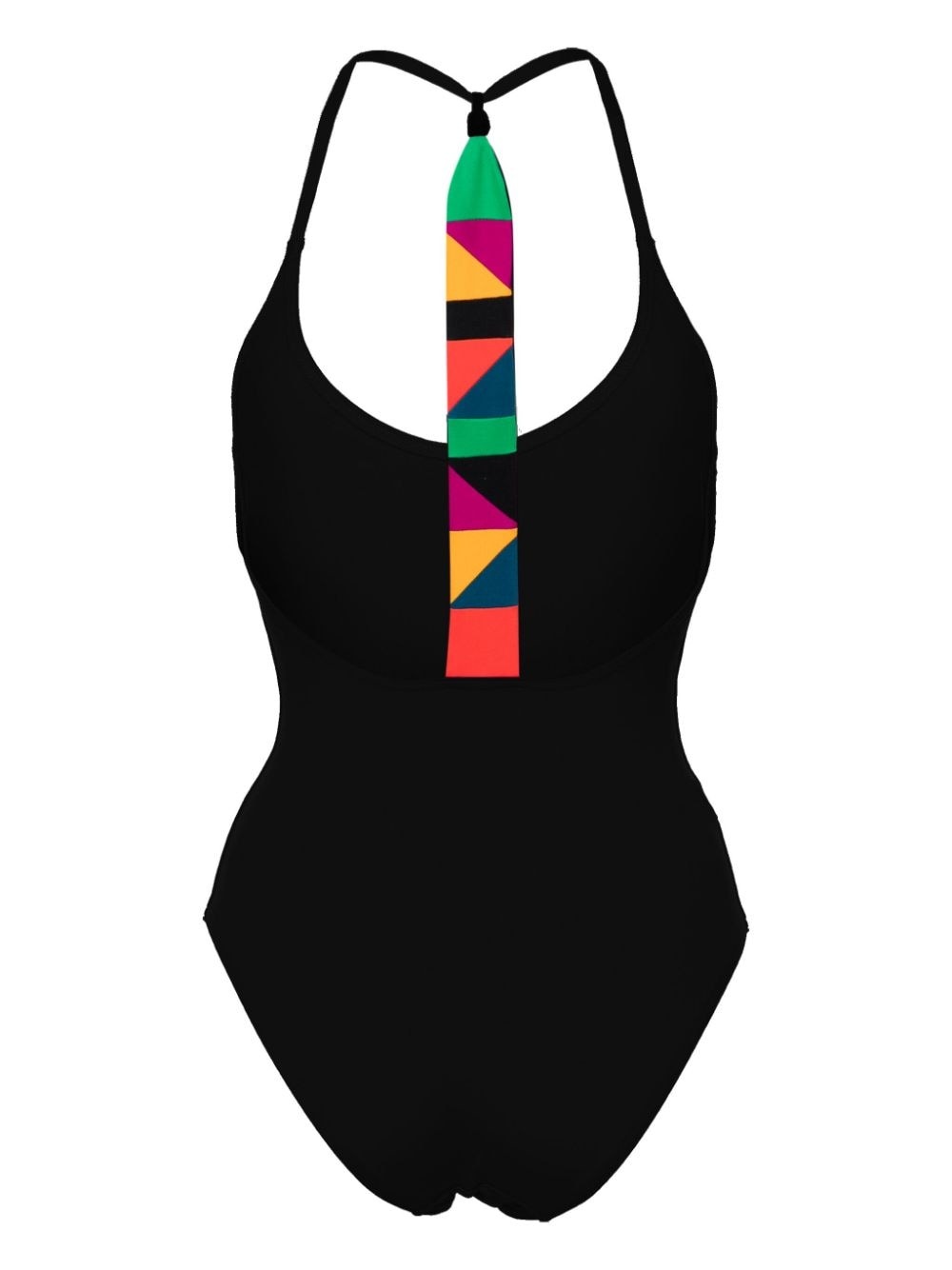 Virtuosa patchwork-strap swimsuit - 2