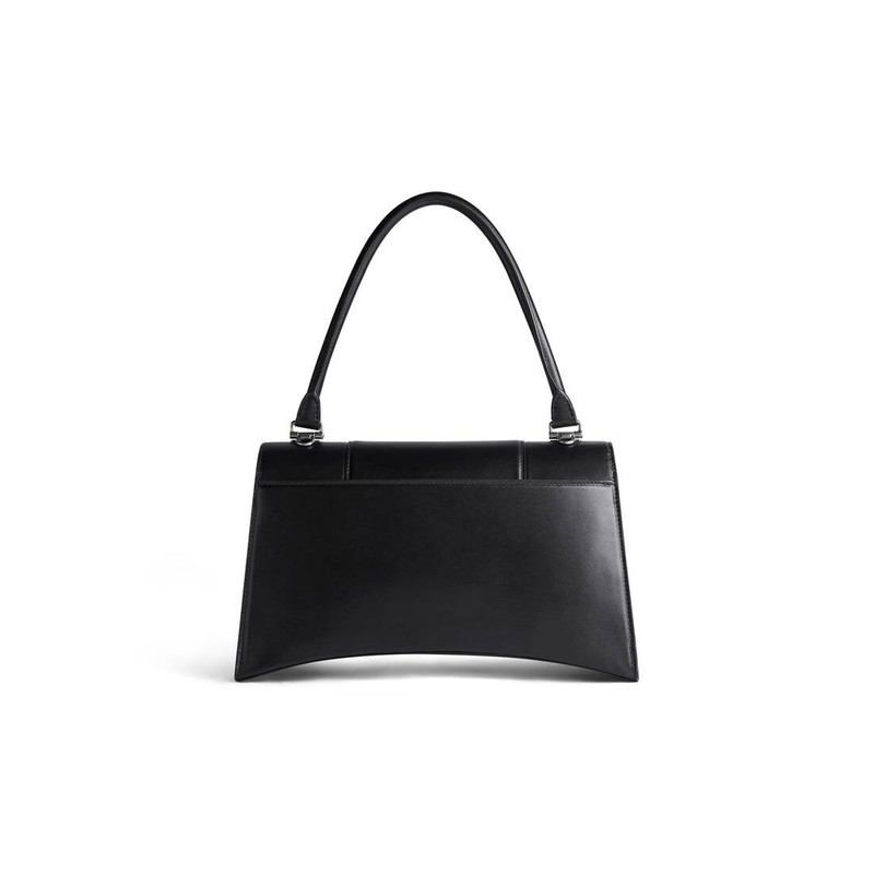 Women's Hourglass Hinge Medium Handbag in Black 7