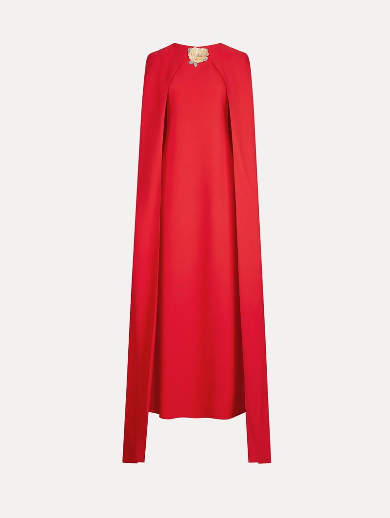 BROOCH EMBROIDERED CAPE-BACK CAFTAN 1