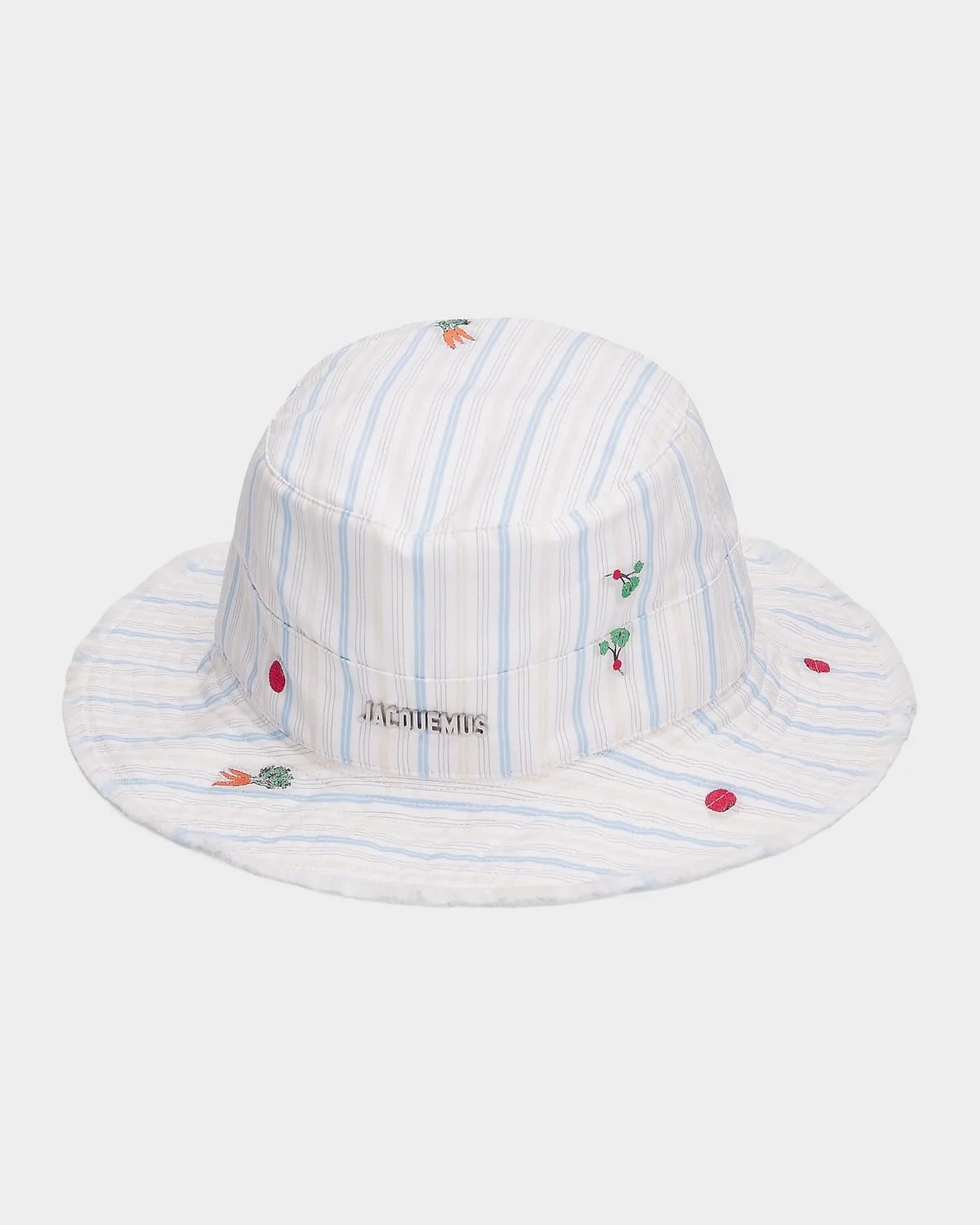 Men's Le Bob Artichaut Vegetable-Embroidered Stripe Bucket Hat - 1